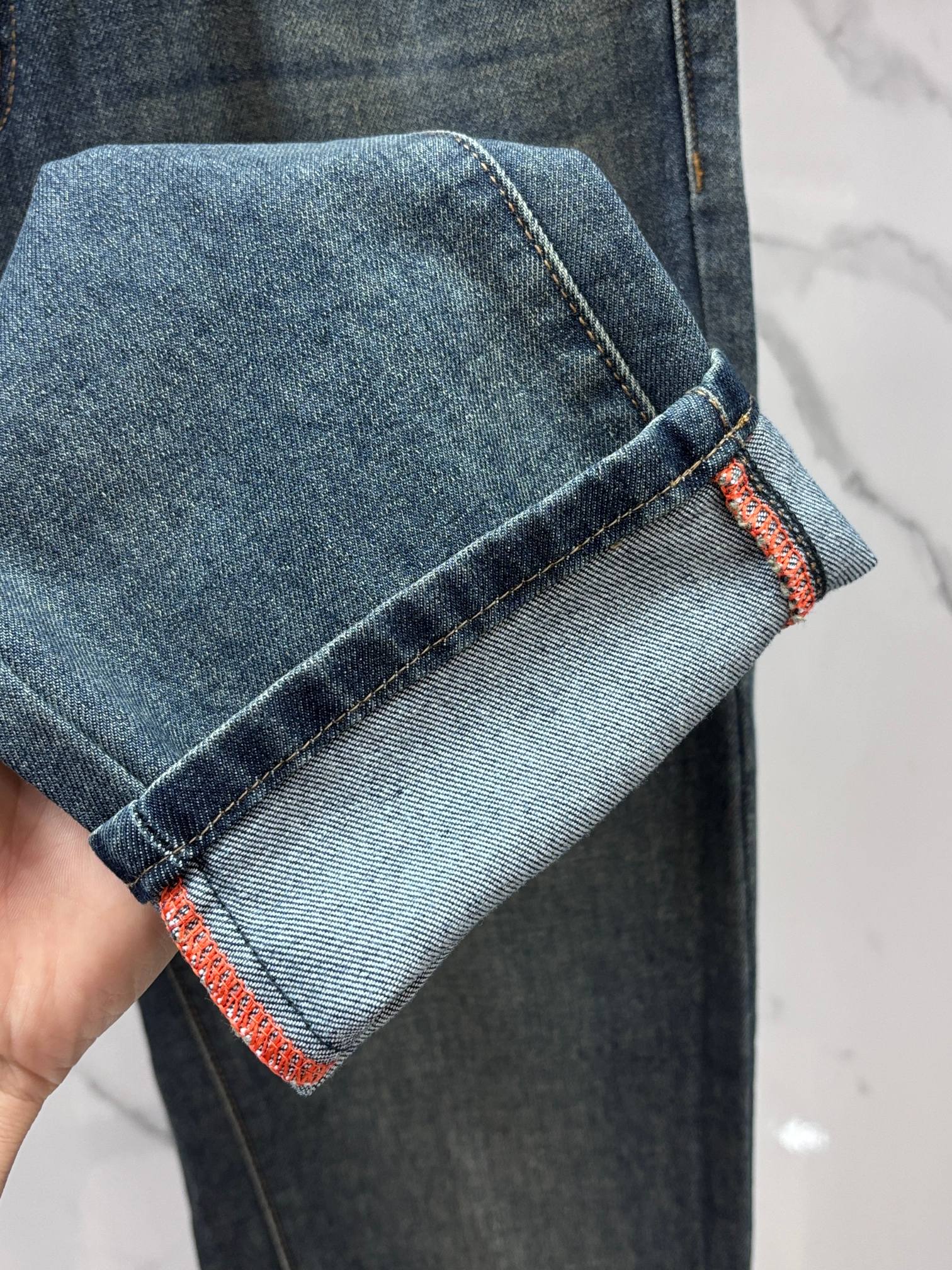 Lv 🔥高端定制、2026早秋最新款牛仔裤 柜台同步发售 原版定制 客供五金辅料 原单品质 进口固色牛仔