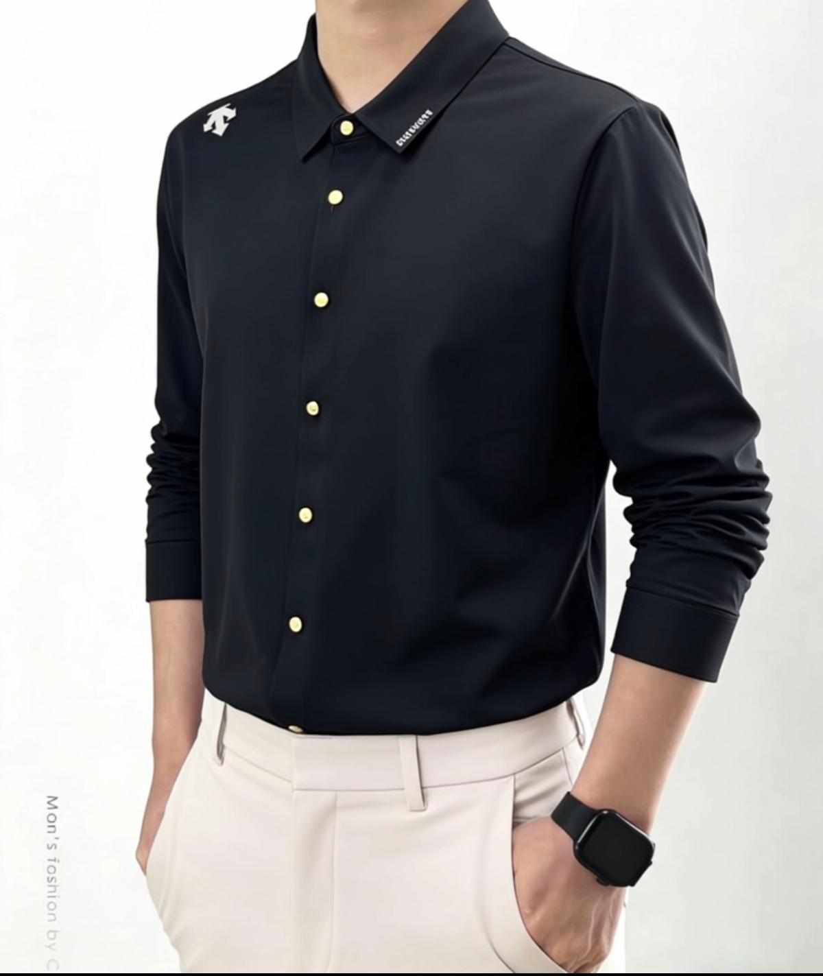 NO:774944,Descente 2026ss autumn new lapel long-sleeved shirt, customized top-notch cool nylon seamless shirt!  Designed with heavy craftsmanship, embellished with logos of fashionable big-name elements, the upper body has a great shape, and the fabric is fine, comfortable and breathable. It looks great with any combination and is a must-have for fashionable men!  ……………………………………………………………… SizeM-XXXL,,shirts,19860909迪桑特 2026ss秋季新款翻领长袖衬衫,定制顶级冰爽锦氨无痕衬衫！重工艺设计,时尚大牌元素logo点缀,上身版型超赞,面料细腻舒适透气,随意搭配都超级好看时尚型男必备款哦！…………………………………………………… SizeM-XXXL,,shirts,,Men's clothing