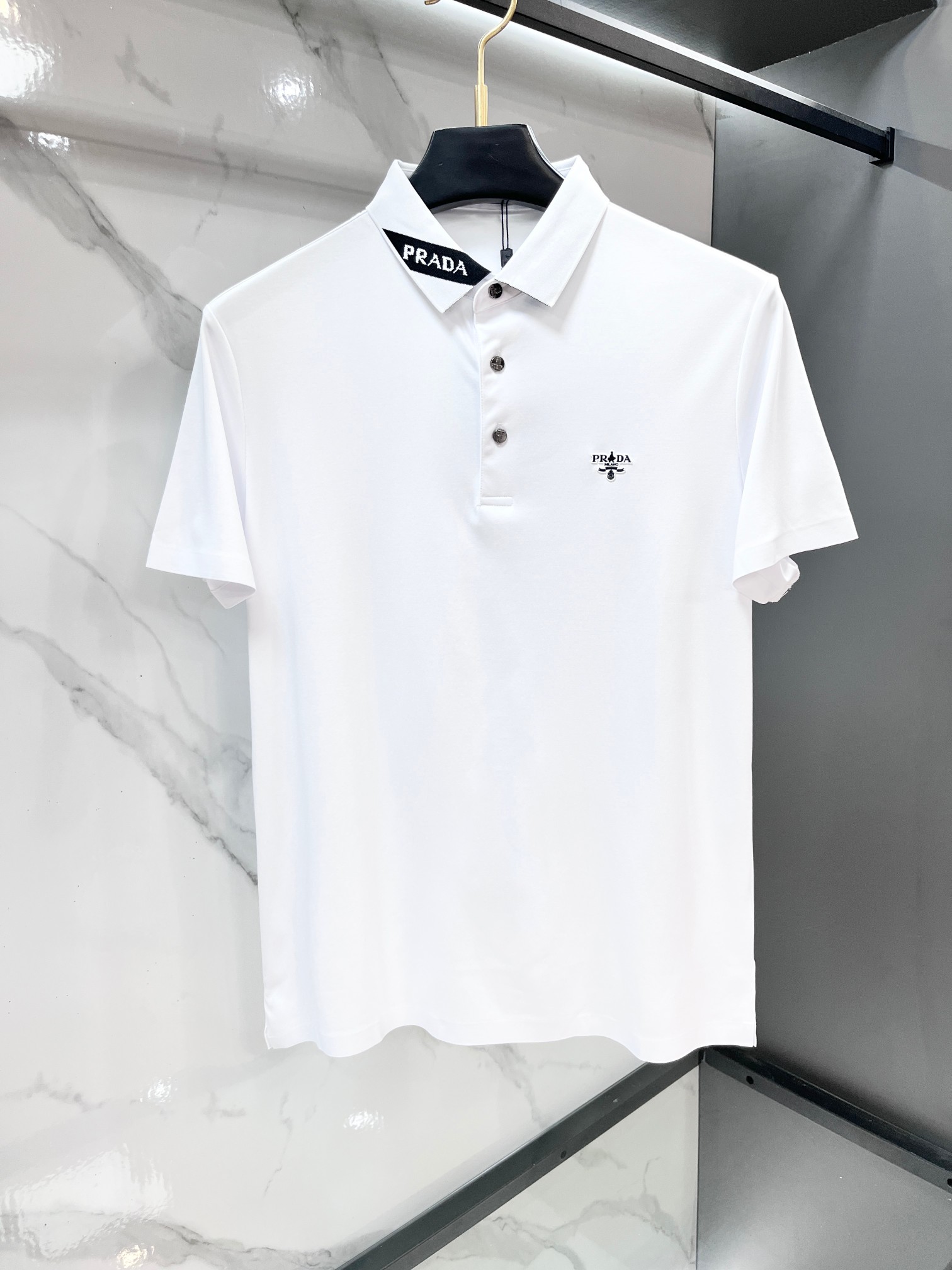 普拉达 2026ss夏季新品，男士免烫抗速干商务短袖POLO衫，贸易公司渠道稀出，领先GW发售！驴家夏季