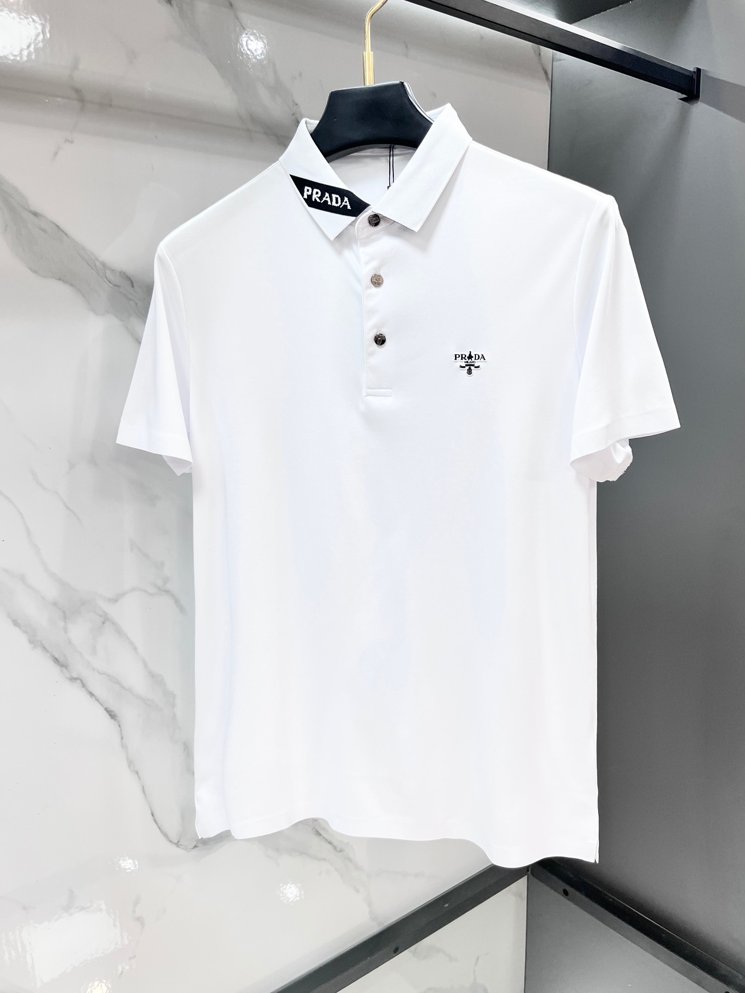 普拉达 2026ss夏季新品，男士免烫抗速干商务短袖POLO衫，贸易公司渠道稀出，领先GW发售！驴家夏季