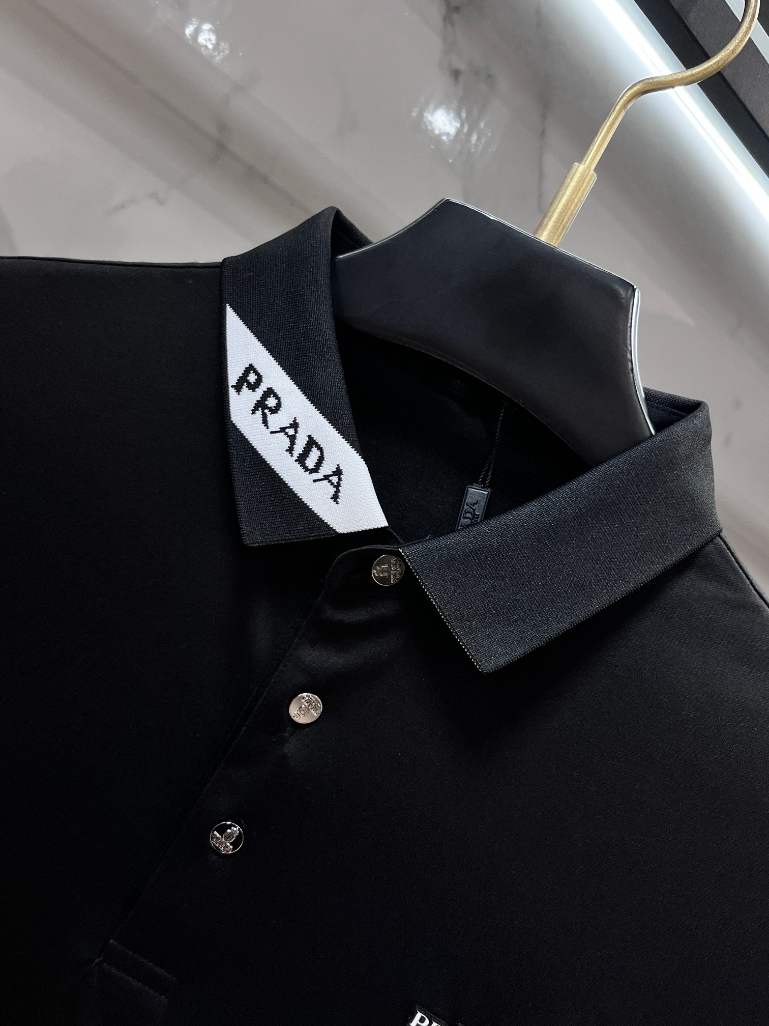 普拉达 2026ss夏季新品，男士免烫抗速干商务短袖POLO衫，贸易公司渠道稀出，领先GW发售！驴家夏季