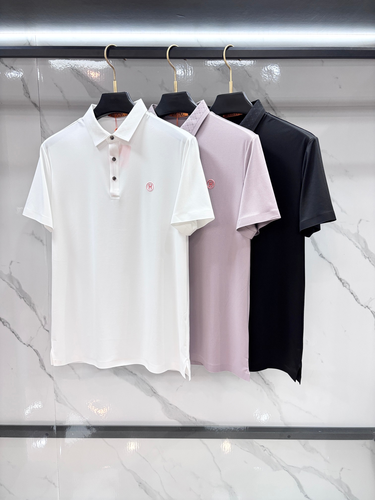 爱马仕 2026ss夏季新品，男士免烫抗速干商务短袖POLO衫，贸易公司渠道稀出，领先GW发售！夏季秀款