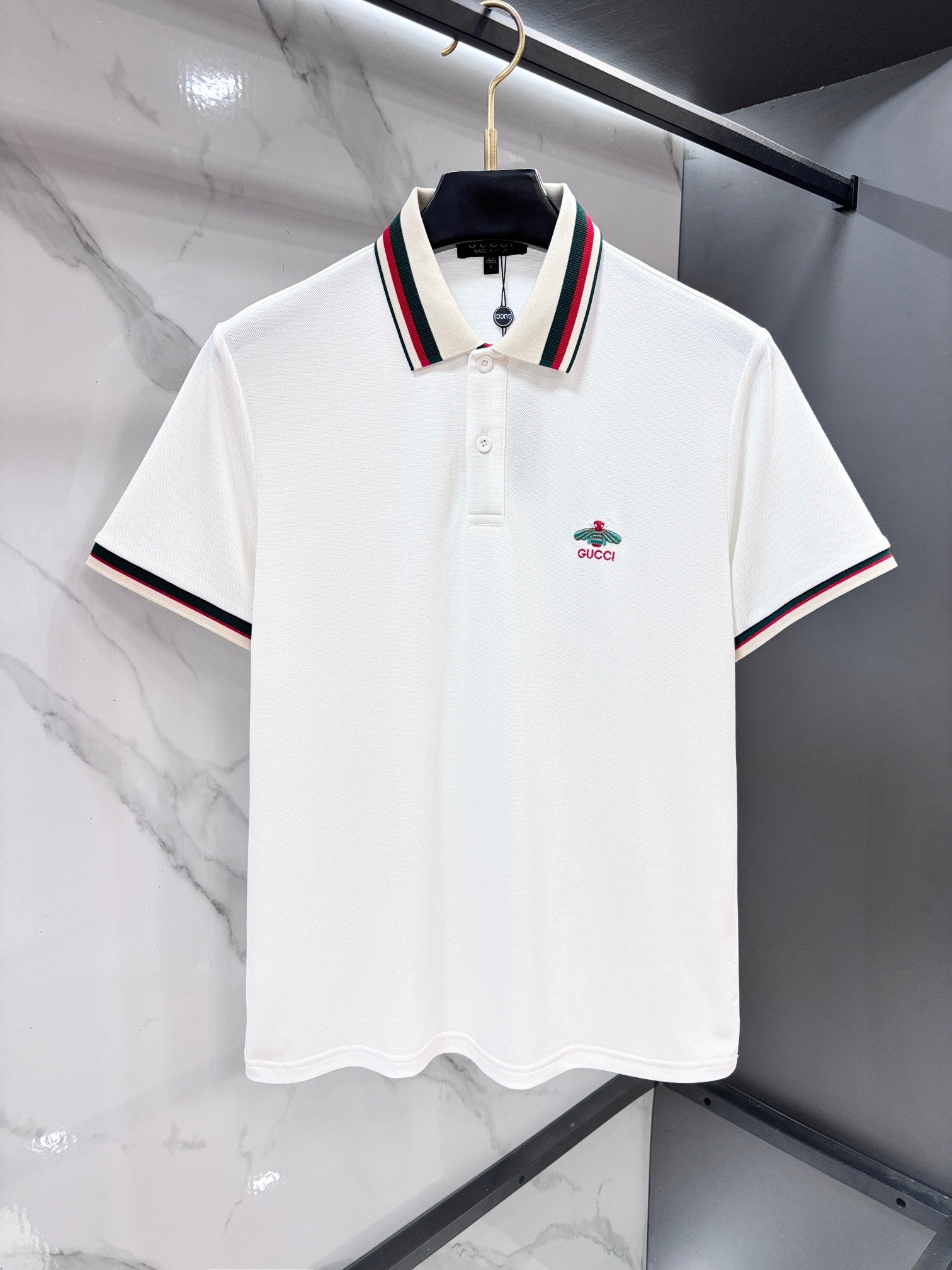 Gucci 2026ss夏季专柜新款男士翻领Polo衫！高端男装的天花板级别的商务男款！简约时尚大气不失