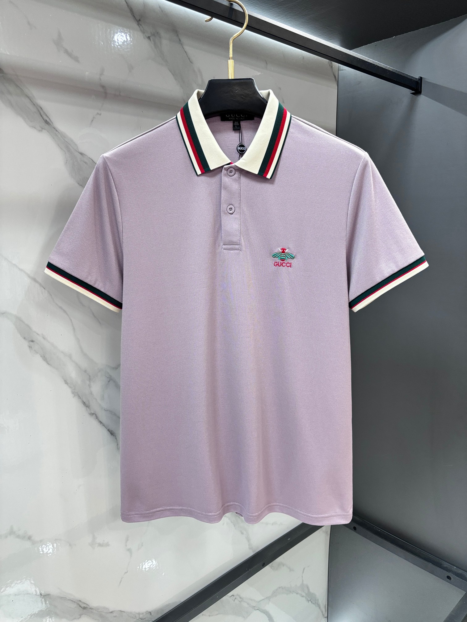 Gucci 2026ss夏季专柜新款男士翻领Polo衫！高端男装的天花板级别的商务男款！简约时尚大气不失