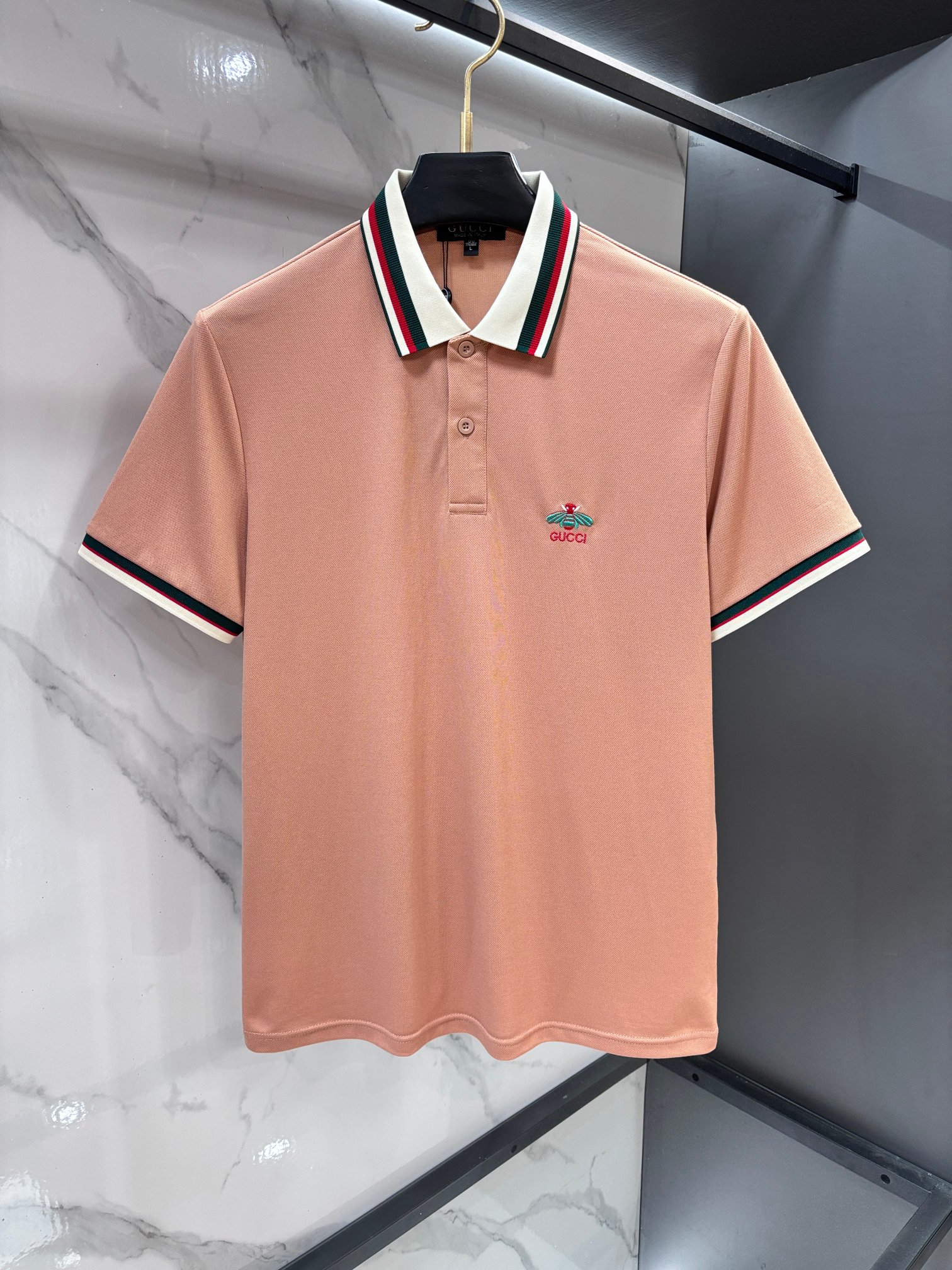 Gucci 2026ss夏季专柜新款男士翻领Polo衫！高端男装的天花板级别的商务男款！简约时尚大气不失