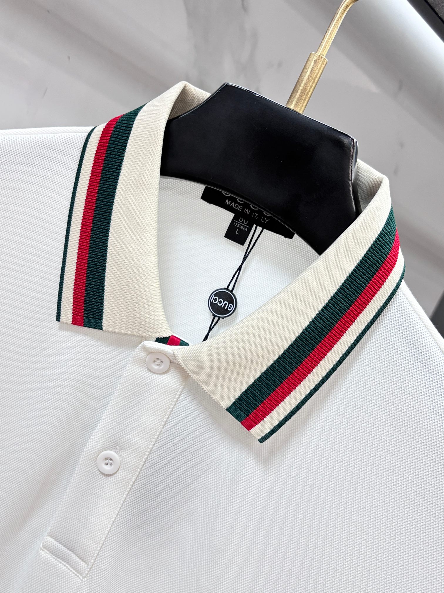 Gucci 2026ss夏季专柜新款男士翻领Polo衫！高端男装的天花板级别的商务男款！简约时尚大气不失