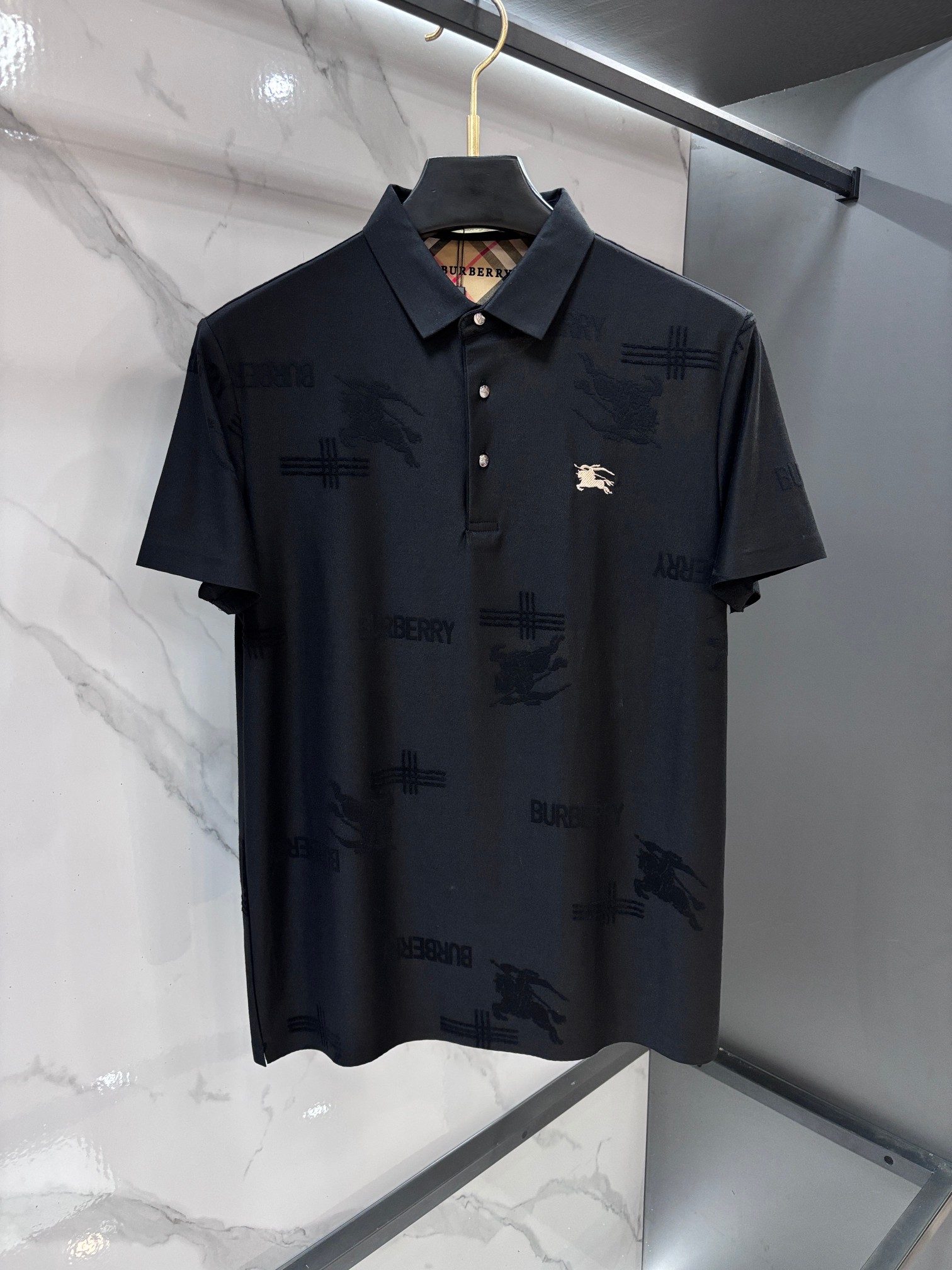 巴宝莉 2026ss夏季新品，男士免烫抗速干商务短袖POLO衫，贸易公司渠道稀出，领先GW发售！夏季秀款