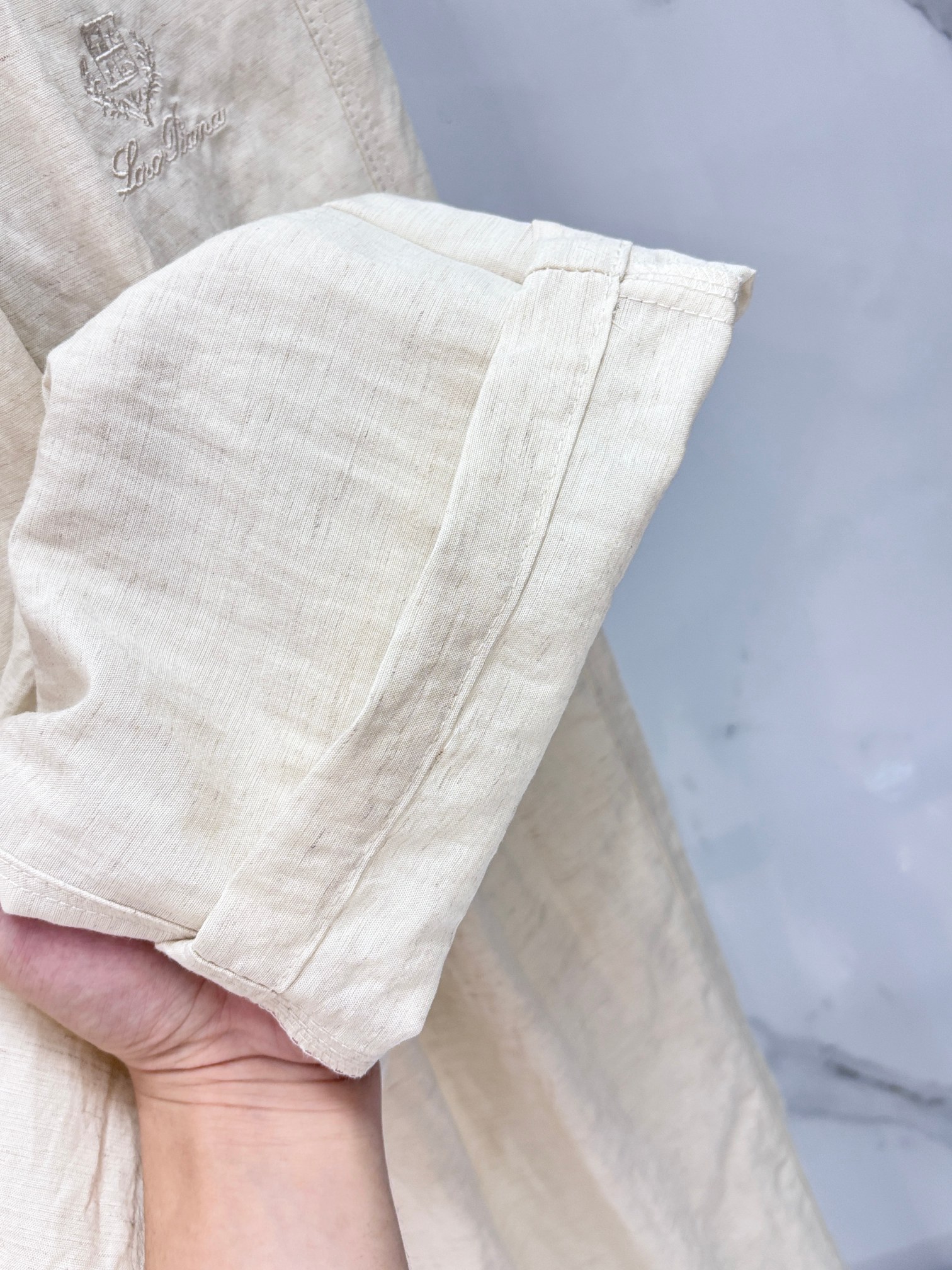 Loro Piana 春款老钱风套装 顶级品质  定制顶级亚麻面料，优点是透气性拉满，自带天然肌理感，夏