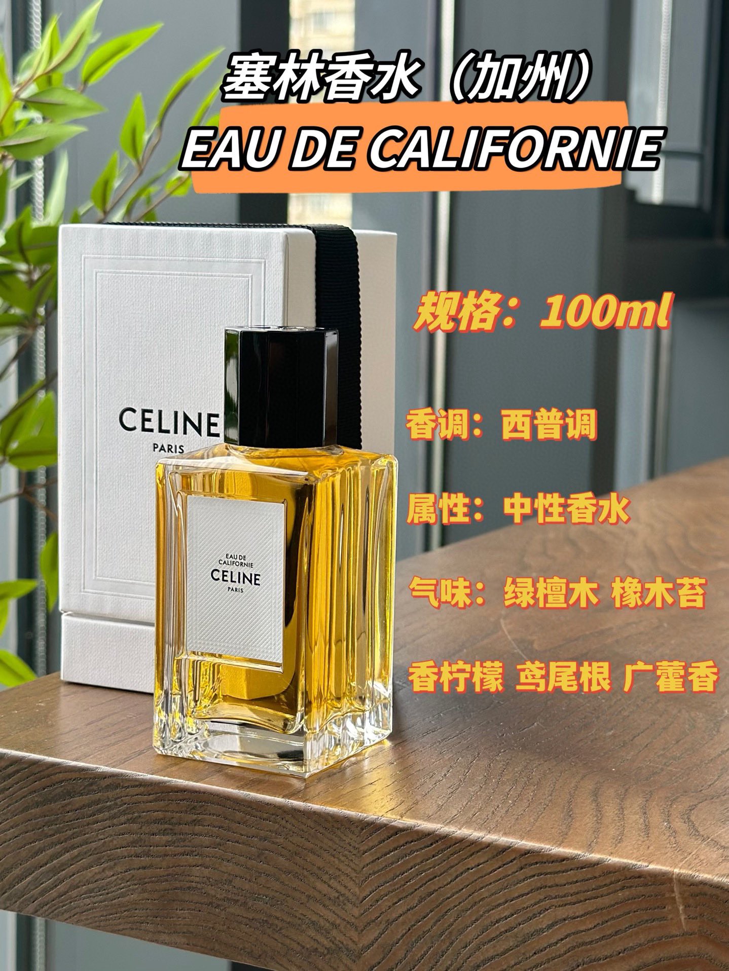NO:810923,Celine California 100ml unisex fragrance fragrance chypre scent green sandalwood oakmoss bergamot orris root patchouli, perfume, celine, celine19860909Celine 赛琳加州 100ml 属性中性香 香调西普调 气味绿檀木 橡木苔 香柠檬 鸢尾根 广藿香,香水,celine,celine,accessory