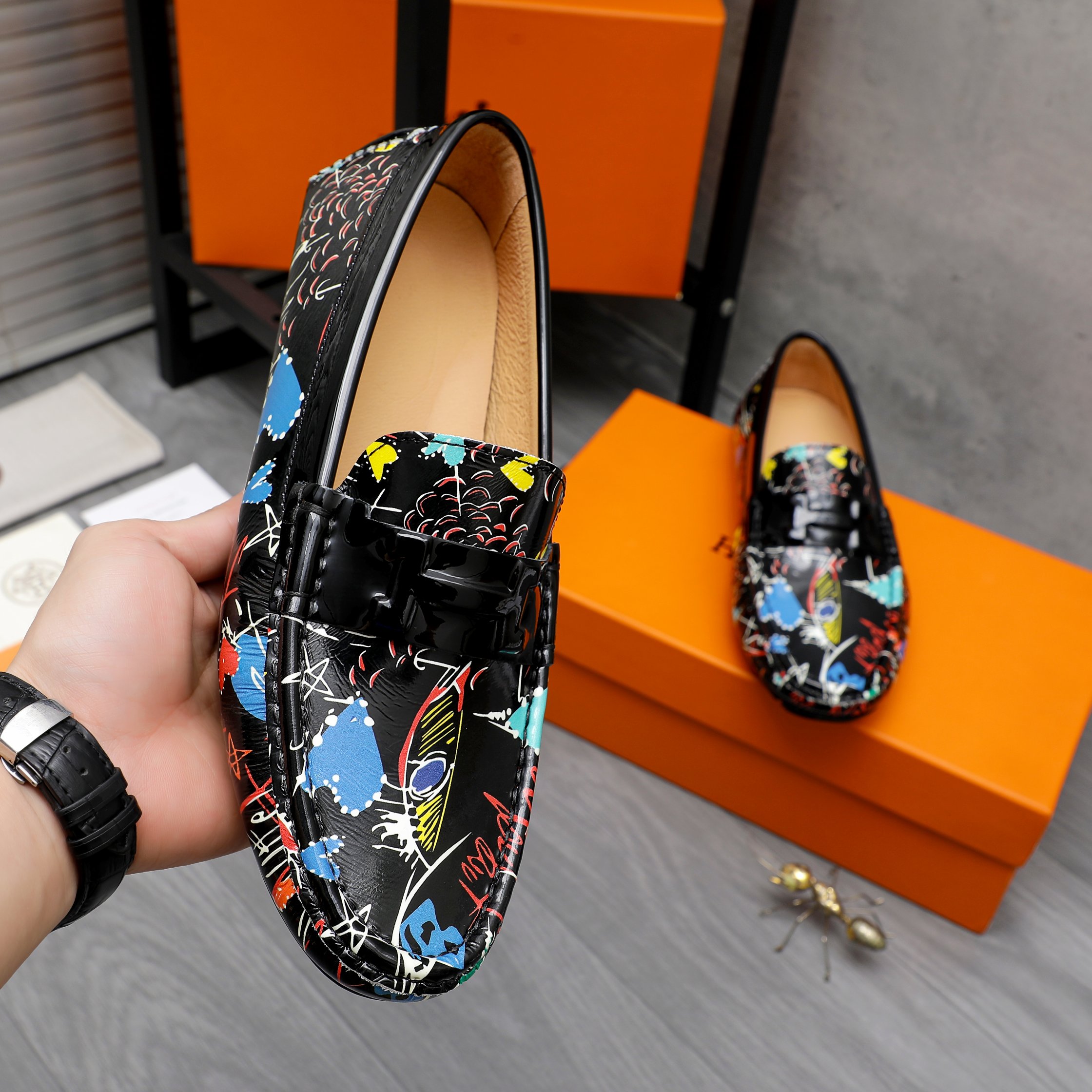 Hermes Men's Casual Loafers - Stylish Leather Slip-Ons, Sizes 38-44 5 a1741851616771 3831