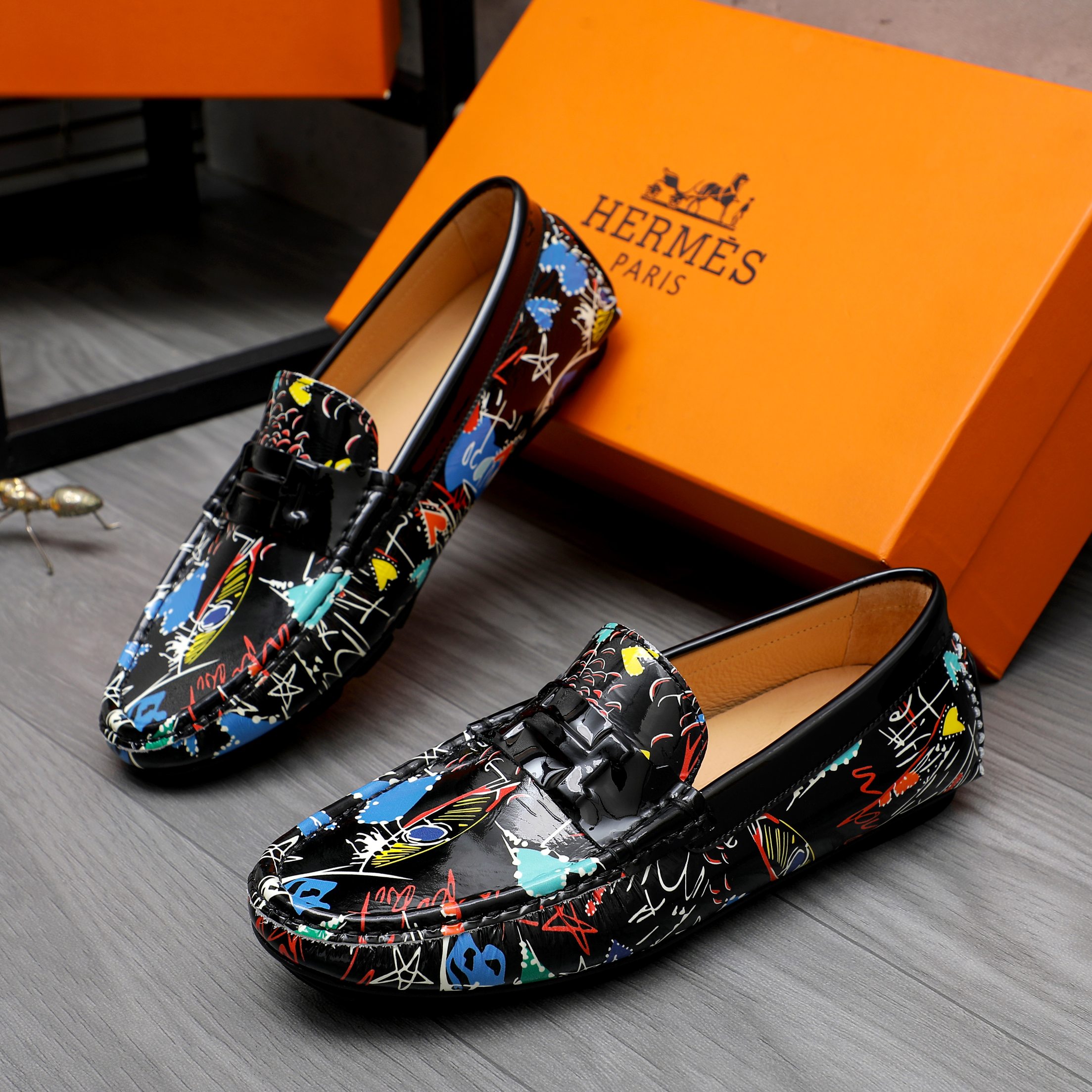 Hermes Men's Casual Loafers - Stylish Leather Slip-Ons, Sizes 38-44 3 a1741851616888 5437