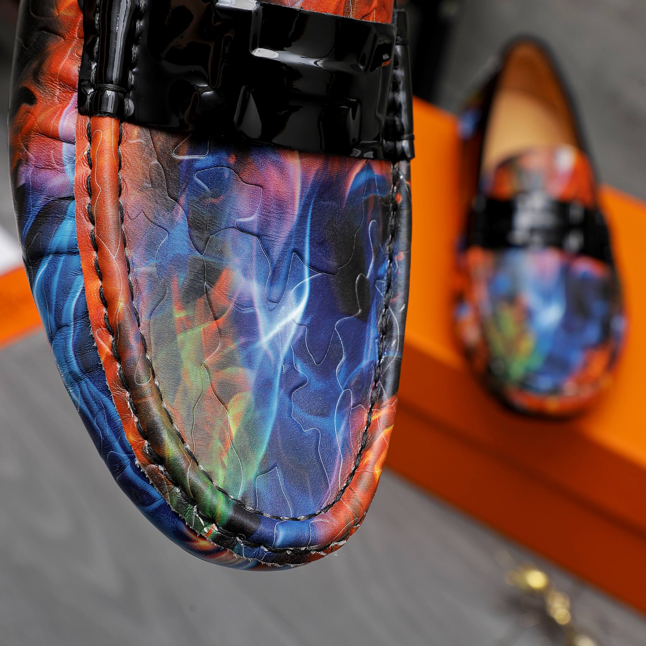 Hermes Men's Multicolor Leather Loafers Slip-Ons Dress Shoes Size 38-44 9 a1741851899634 6581