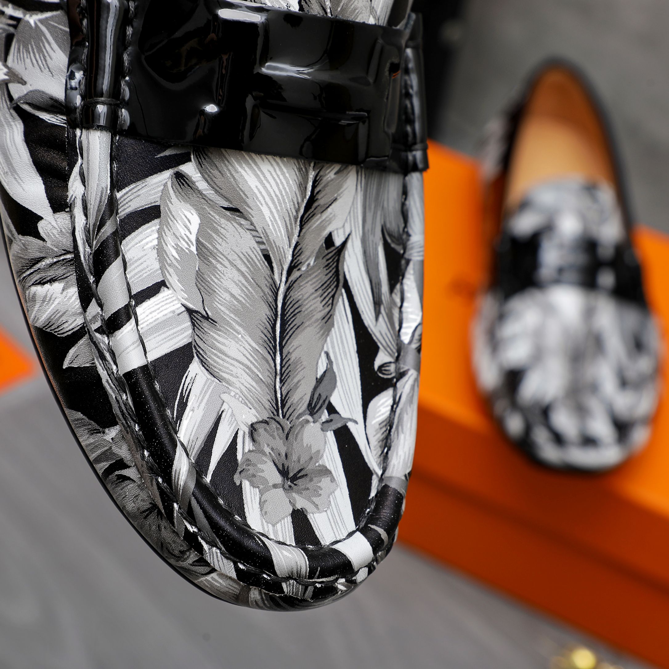 Hermes Men's Casual Loafers in Leaf Print Leather, Sizes 38-44 9 a1741852084252 6202