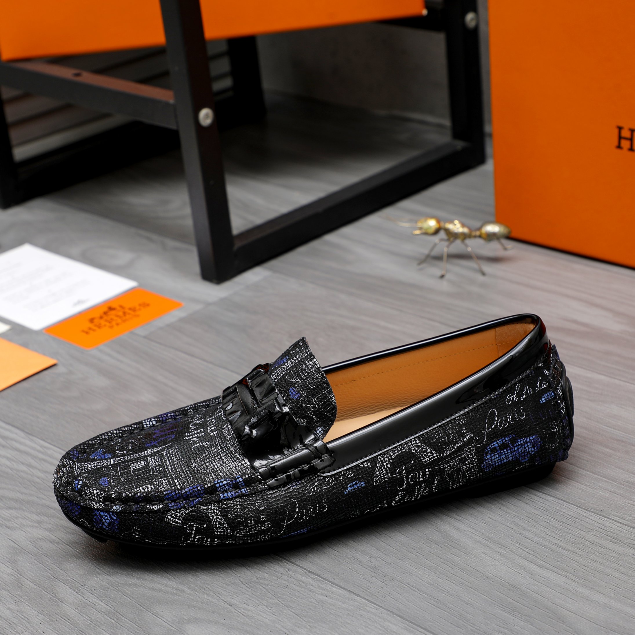 Hermes Men's Casual Slip-On Loafers in Textured Leather - Sizes 38-44 7 a1741852490128 3746