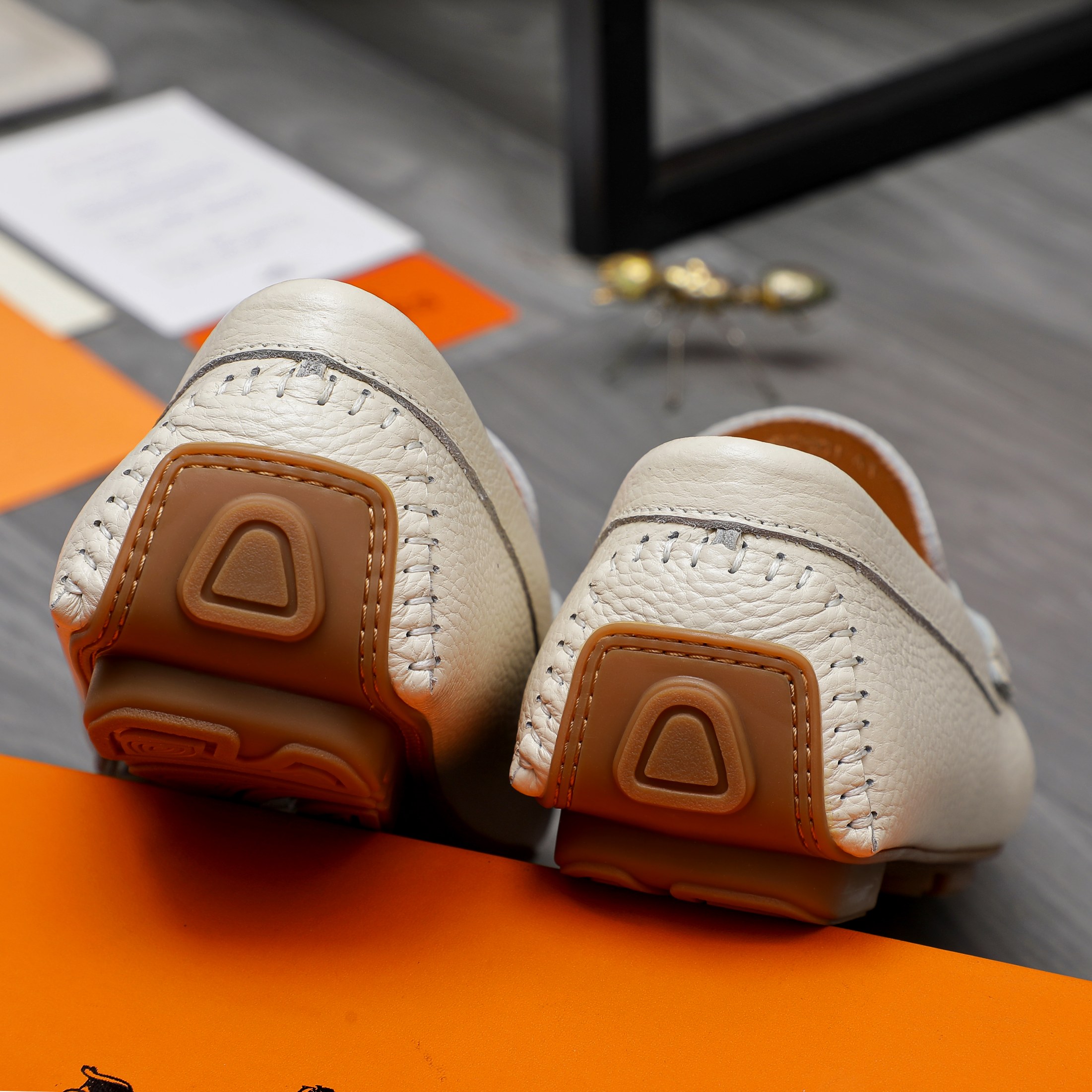 Hermes Men's Leather Loafers Slip-on Casual Shoes Size 38-44 11 a1741852662373 2810