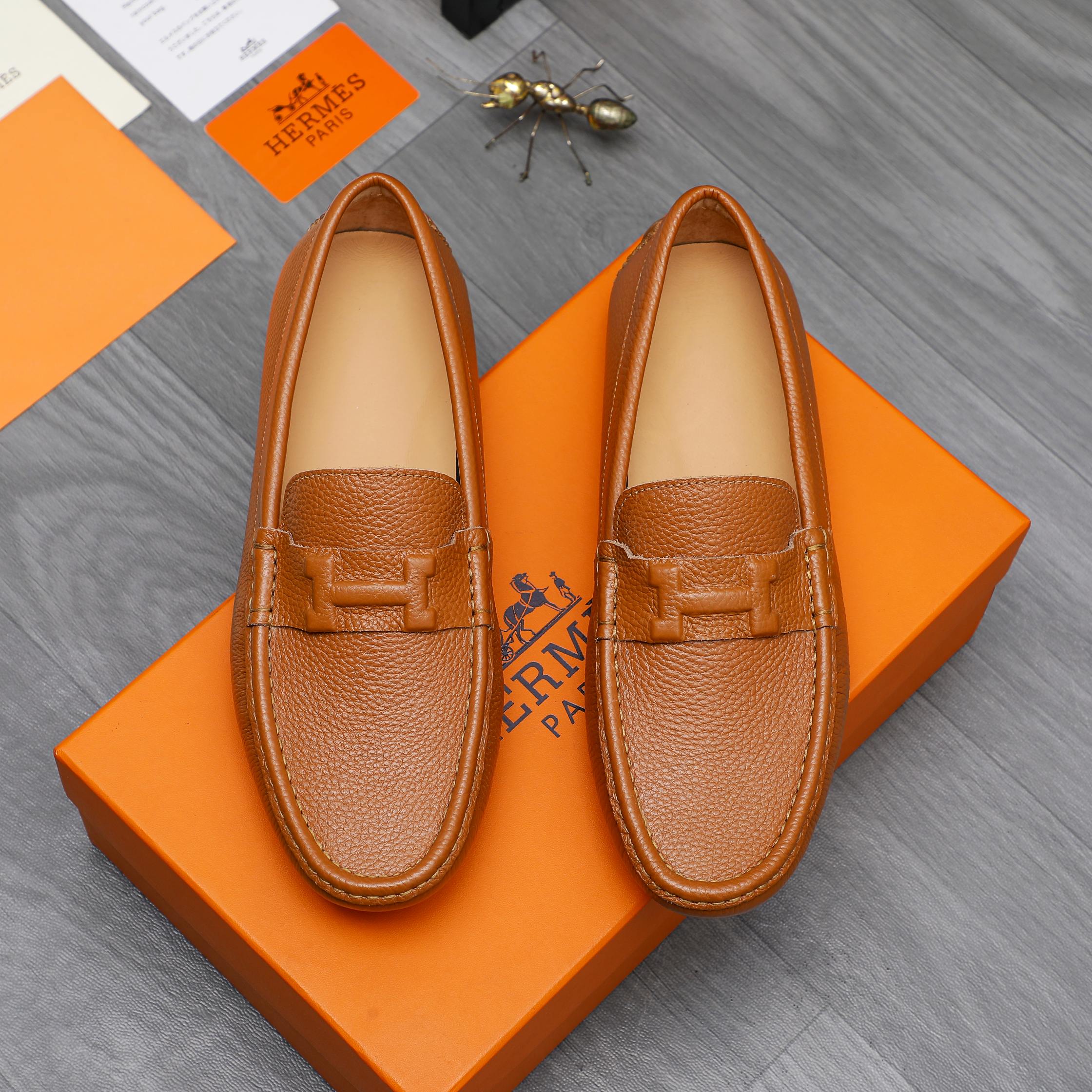 Hermès Men's Leather Loafers Slip-Ons Dress Shoes, Multiple Colors 3 a1741852890553 1867