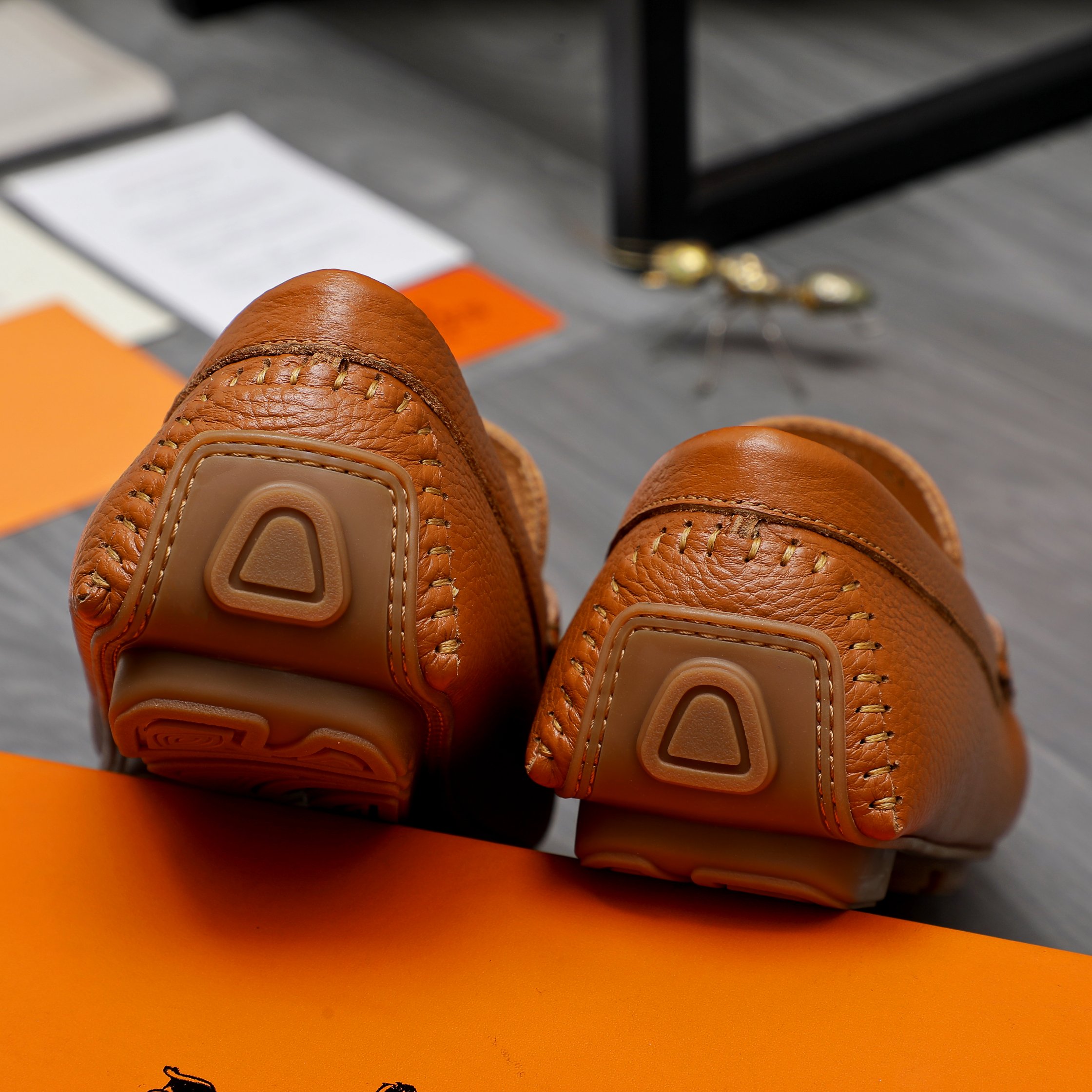 Hermès Men's Leather Loafers Slip-Ons Dress Shoes, Multiple Colors 11 a1741852892368 2580