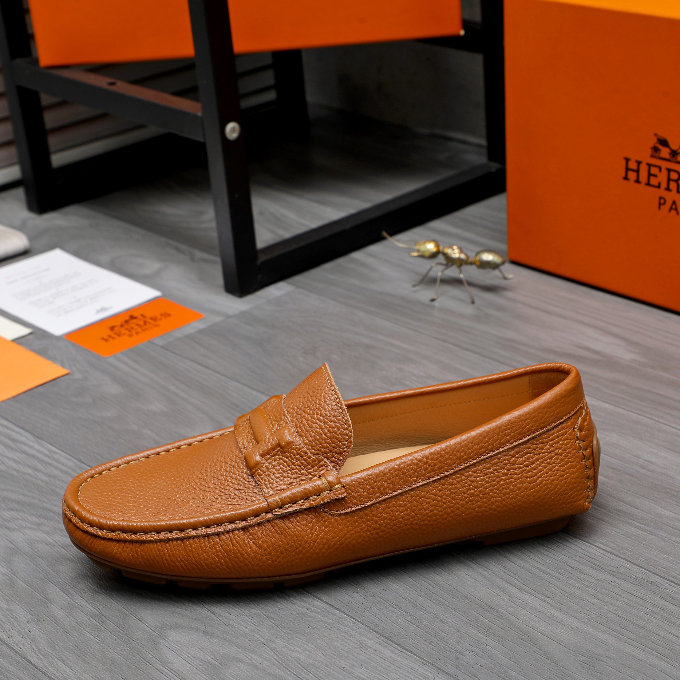 Hermès Men's Leather Loafers Slip-Ons Dress Shoes, Multiple Colors 7 a1741852892452 2828