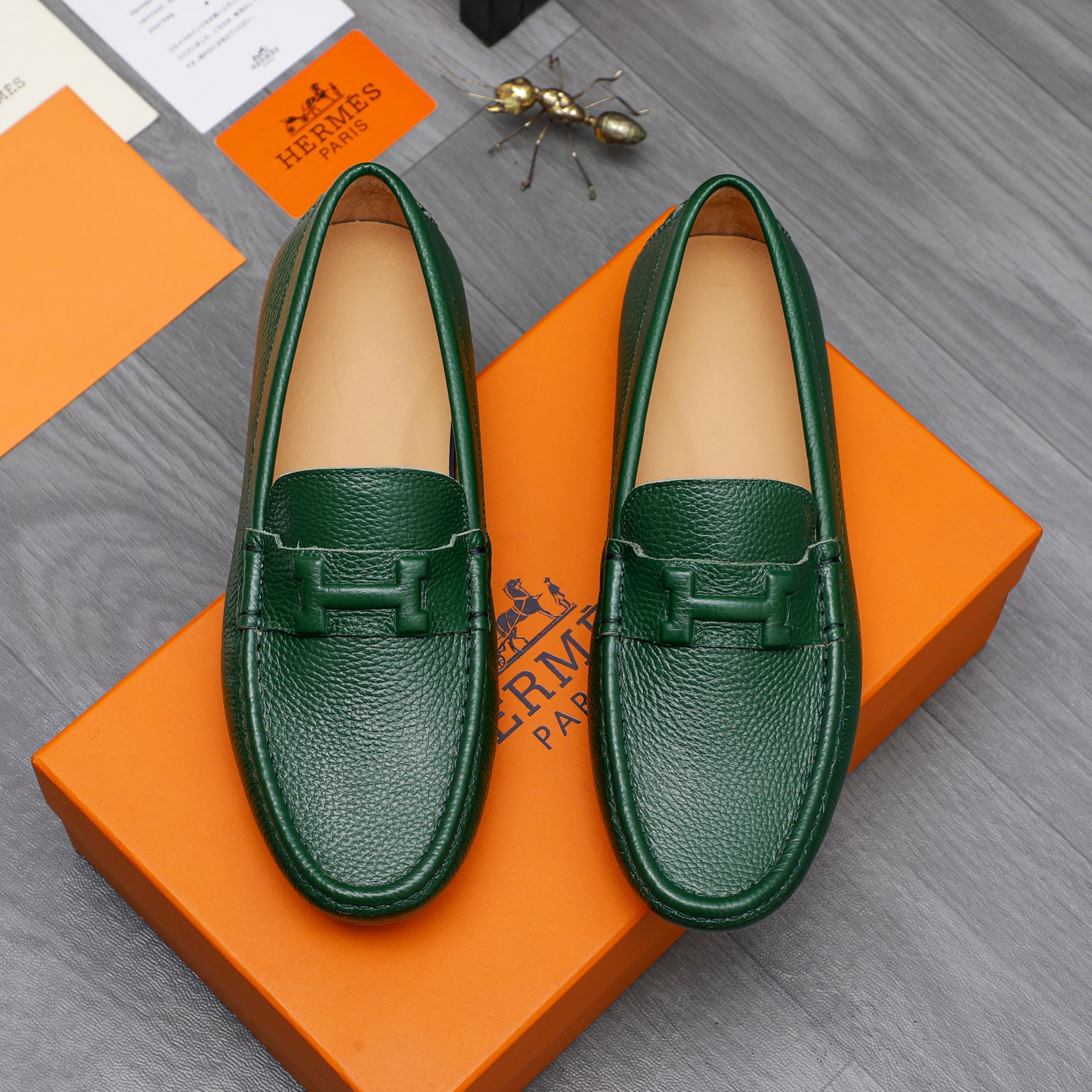 Hermès Leather Penny Loafers for Men, Slip-On Style, Size 38-44 3 a1741852976364 5565