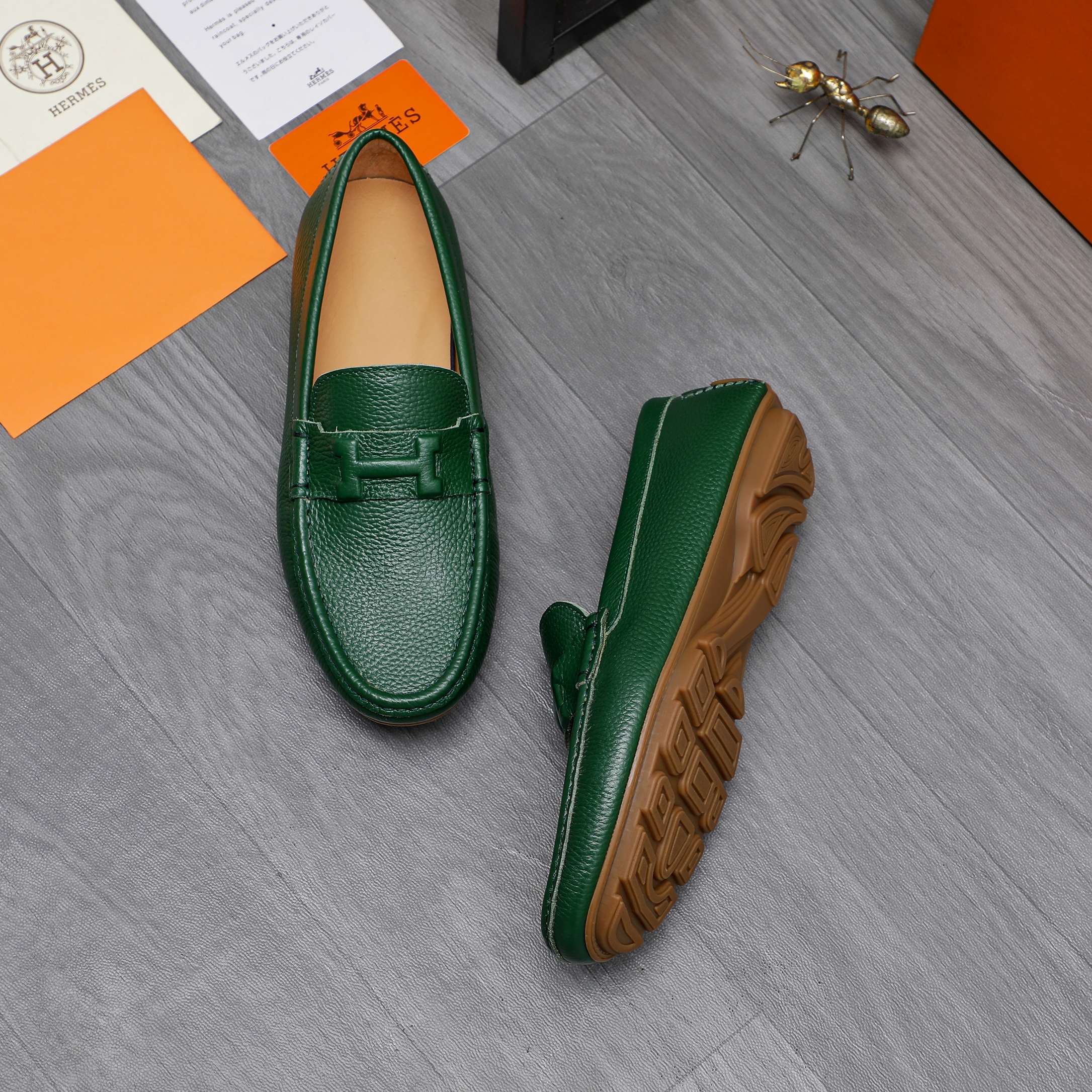 Hermès Leather Penny Loafers for Men, Slip-On Style, Size 38-44 5 a1741852976721 6726