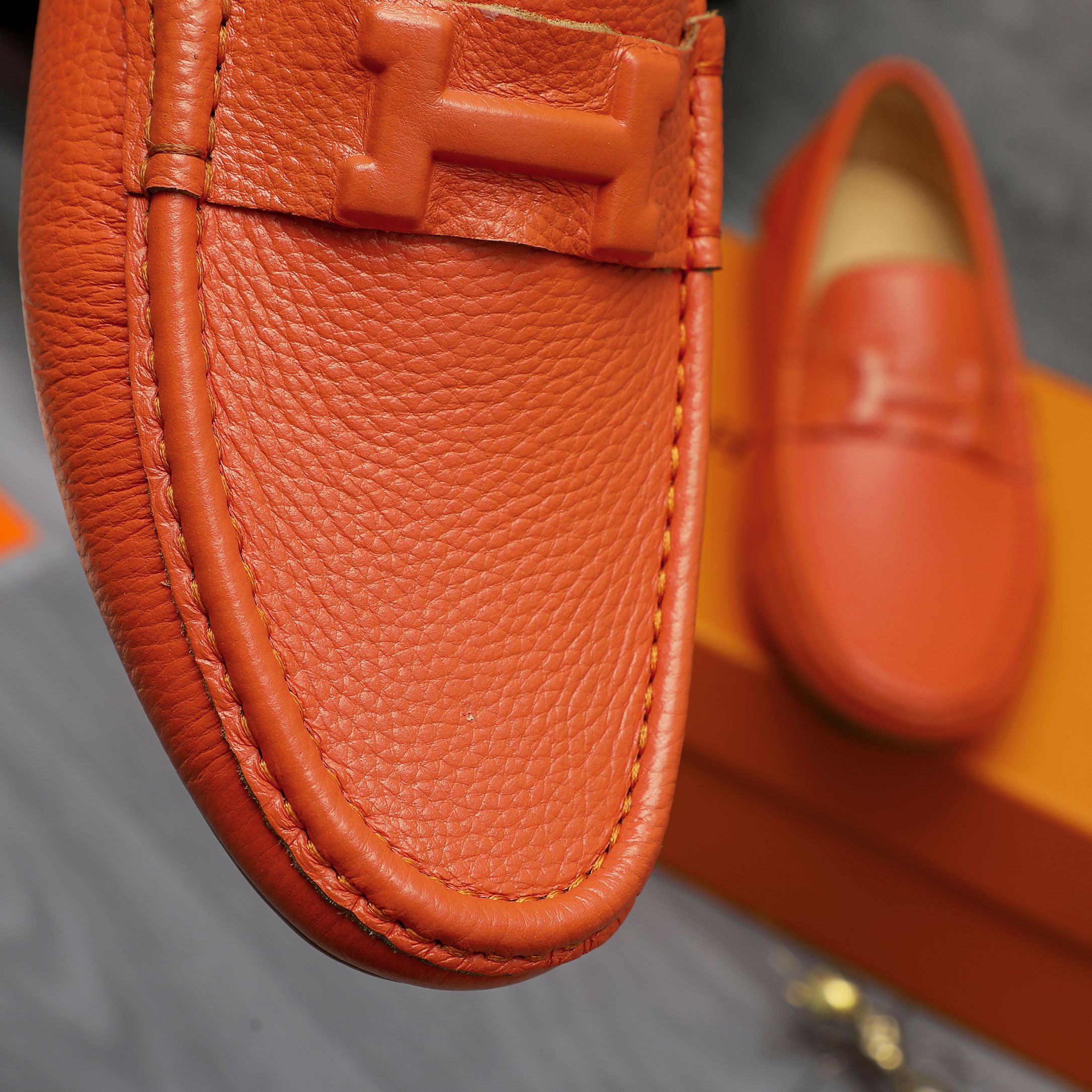 Hermes Men's Leather Loafers Slip-ons Casual Dress Shoes 10 a1741853074978 8453