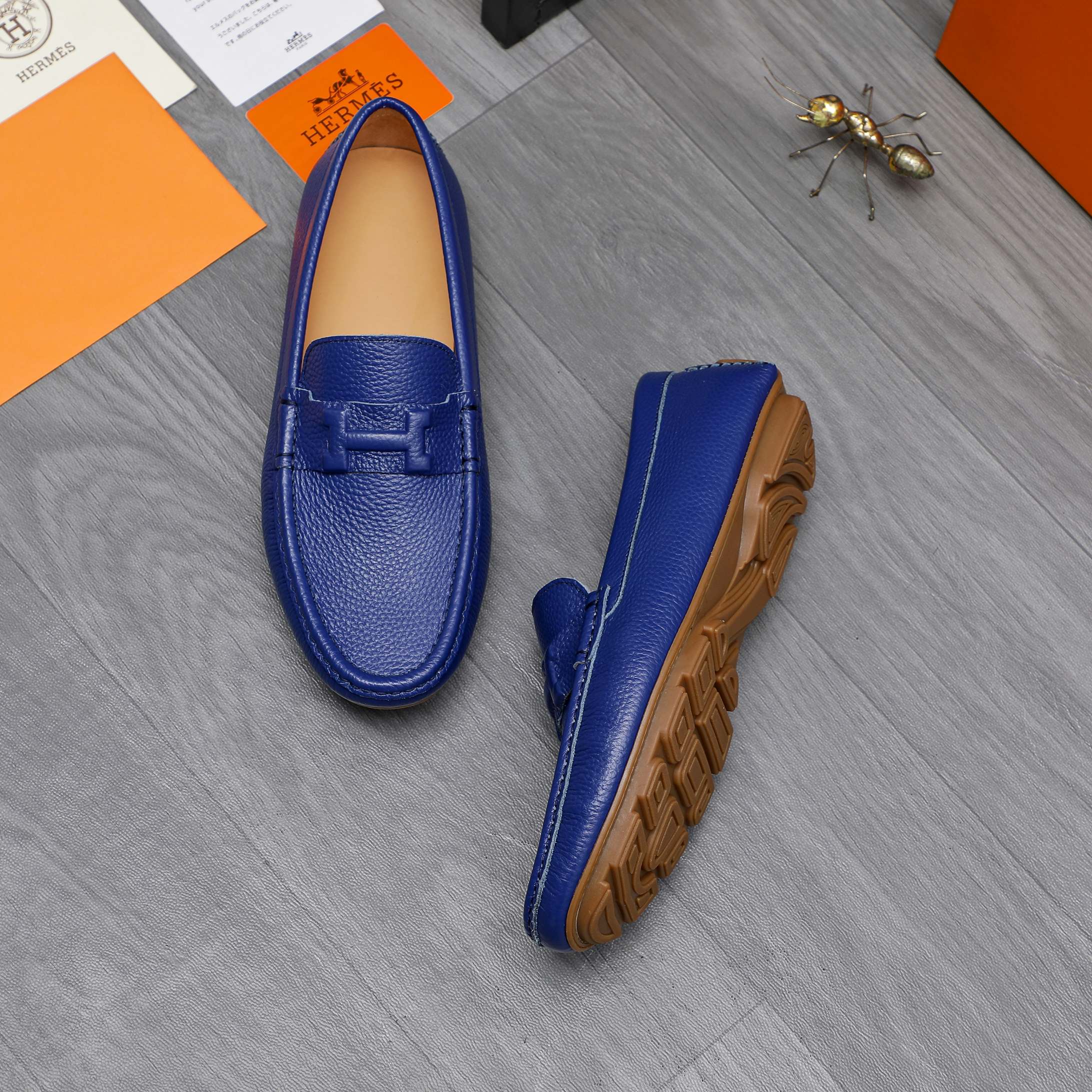 Hermes Leather Loafers Slip-on Casual Shoes - Sizes 38-44 5 a1741853149330 5440