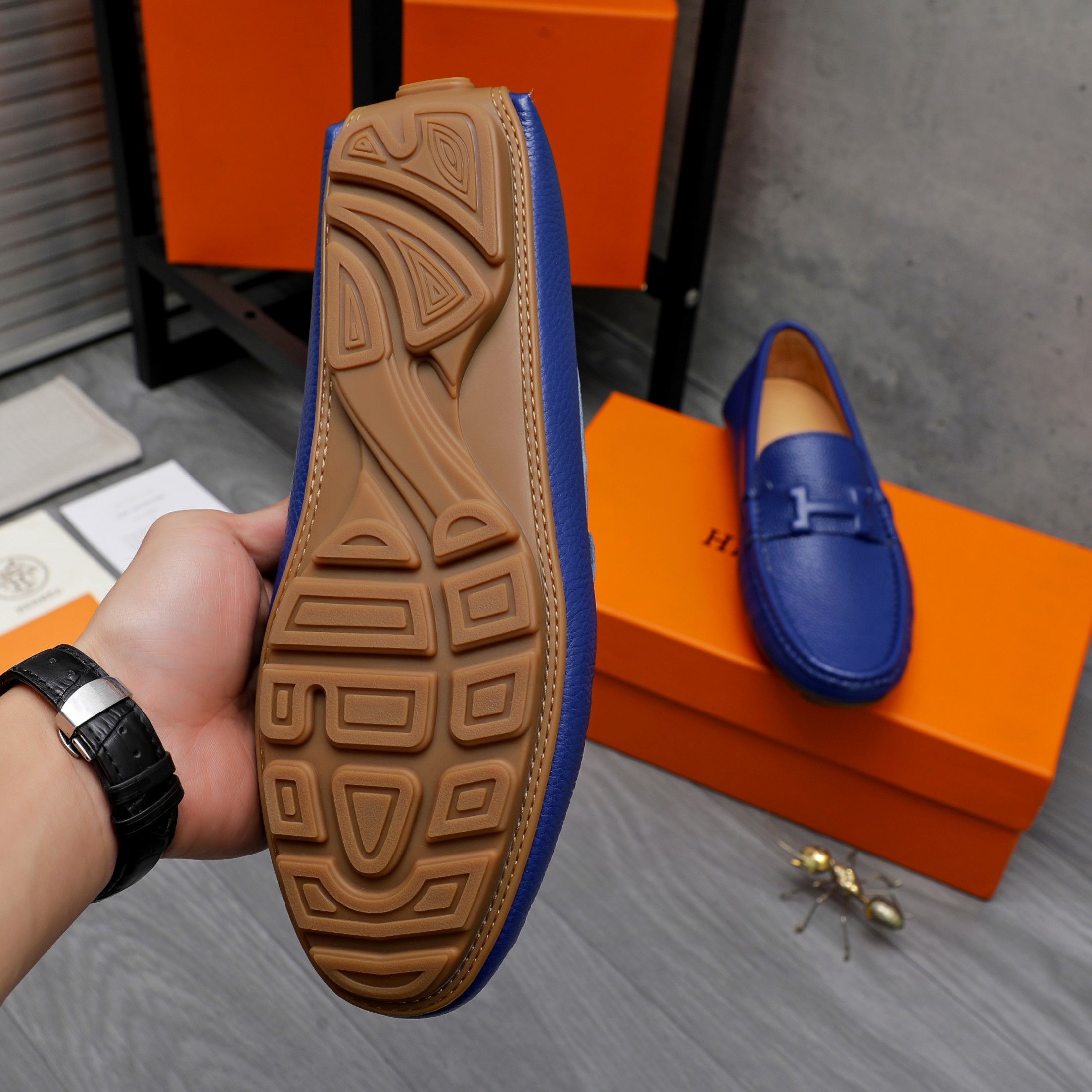 Hermes Leather Loafers Slip-on Casual Shoes - Sizes 38-44 9 a1741853150774 1171