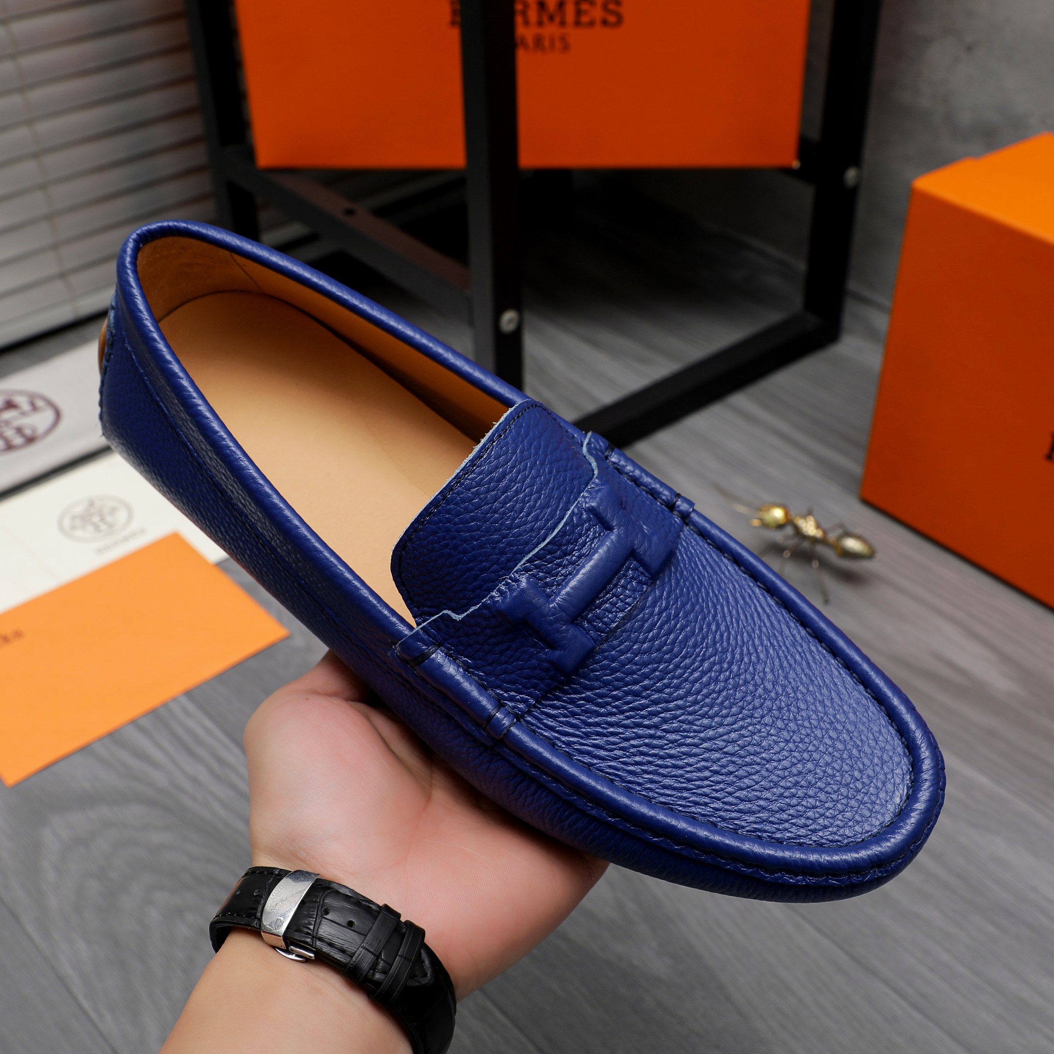 Hermes Leather Loafers Slip-on Casual Shoes - Sizes 38-44 8 a1741853150778 5686