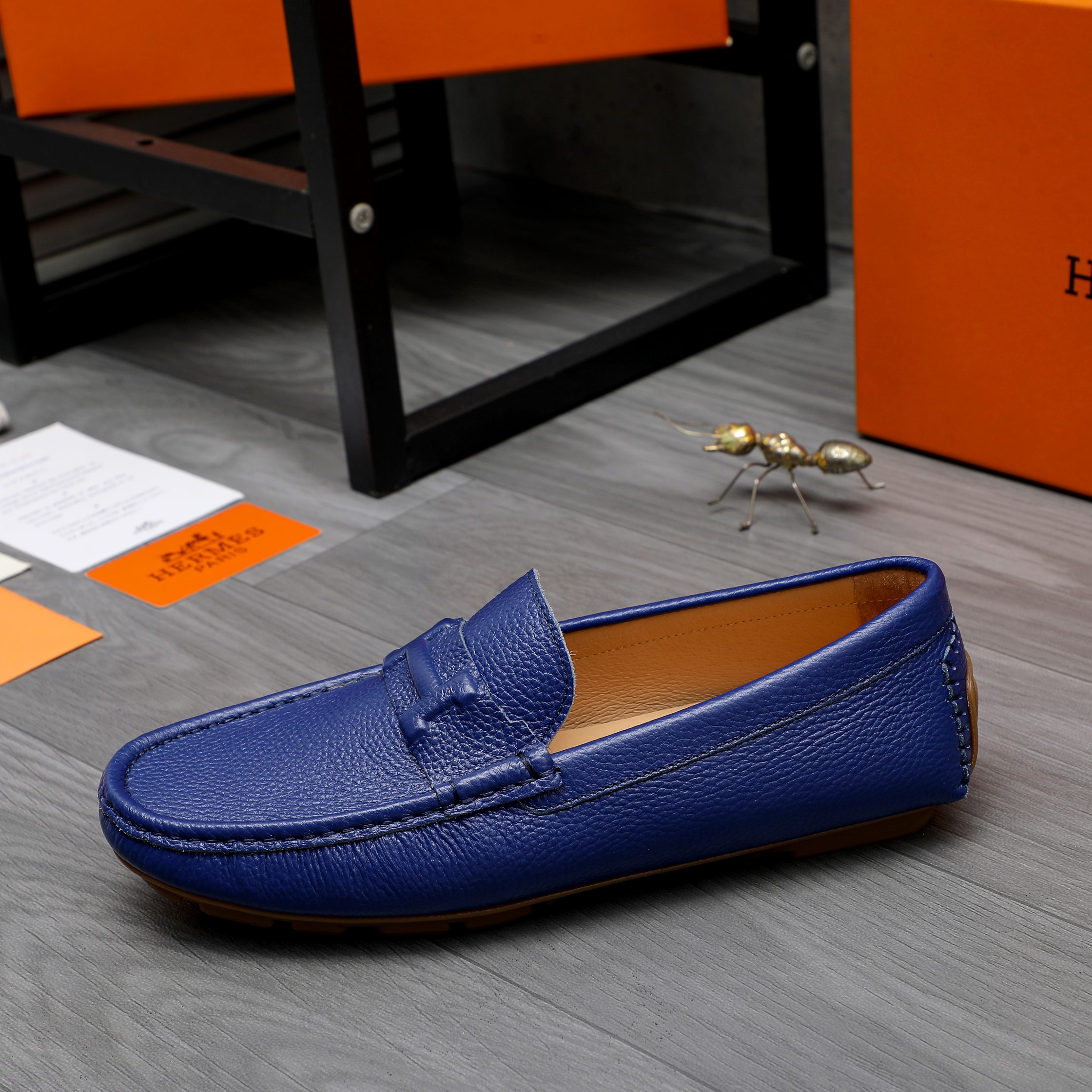 Hermes Leather Loafers Slip-on Casual Shoes - Sizes 38-44 7 a1741853150901 0238