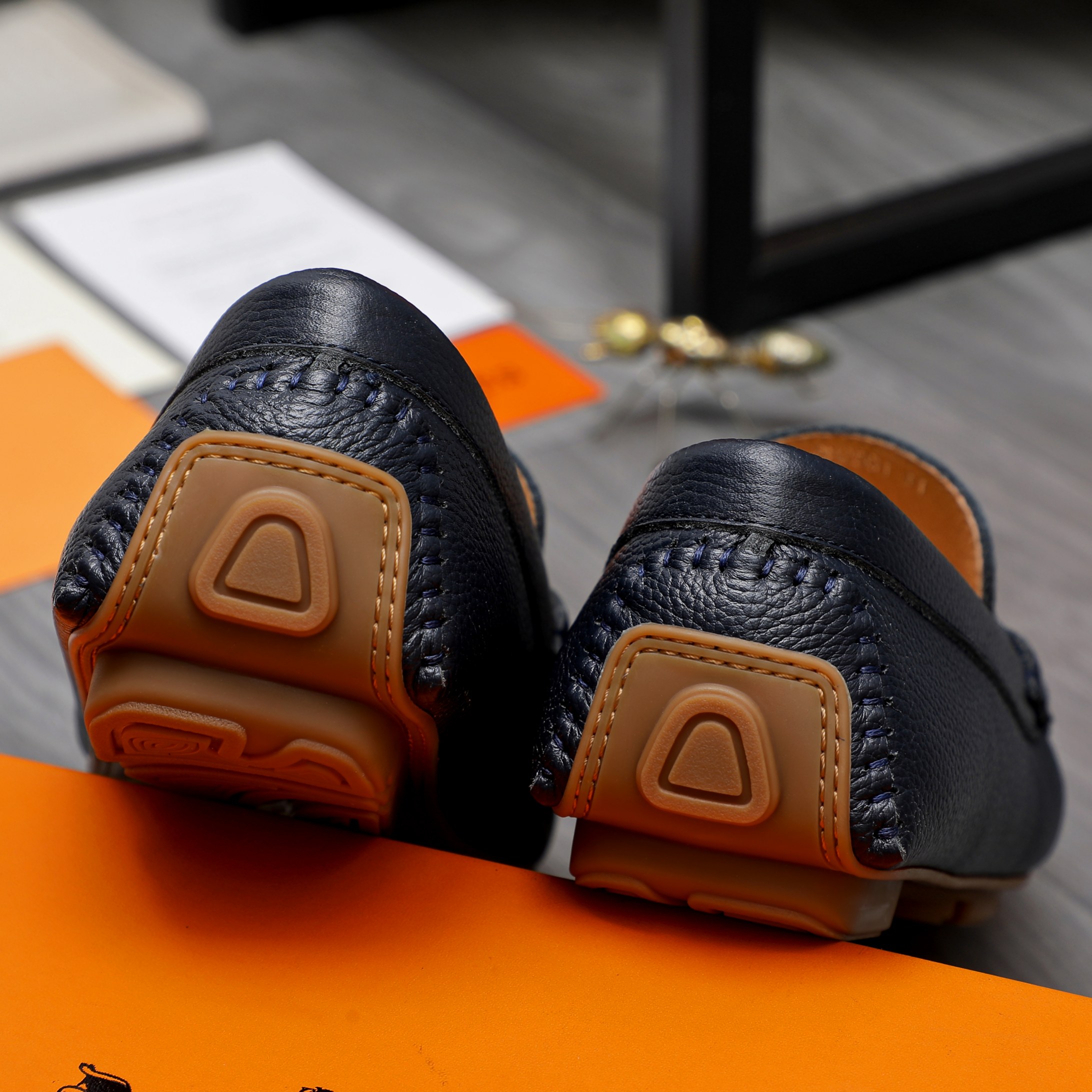 Hermes Men's Leather Loafers Slip-on Shoes Size 38-44 11 a1741853403751 2724