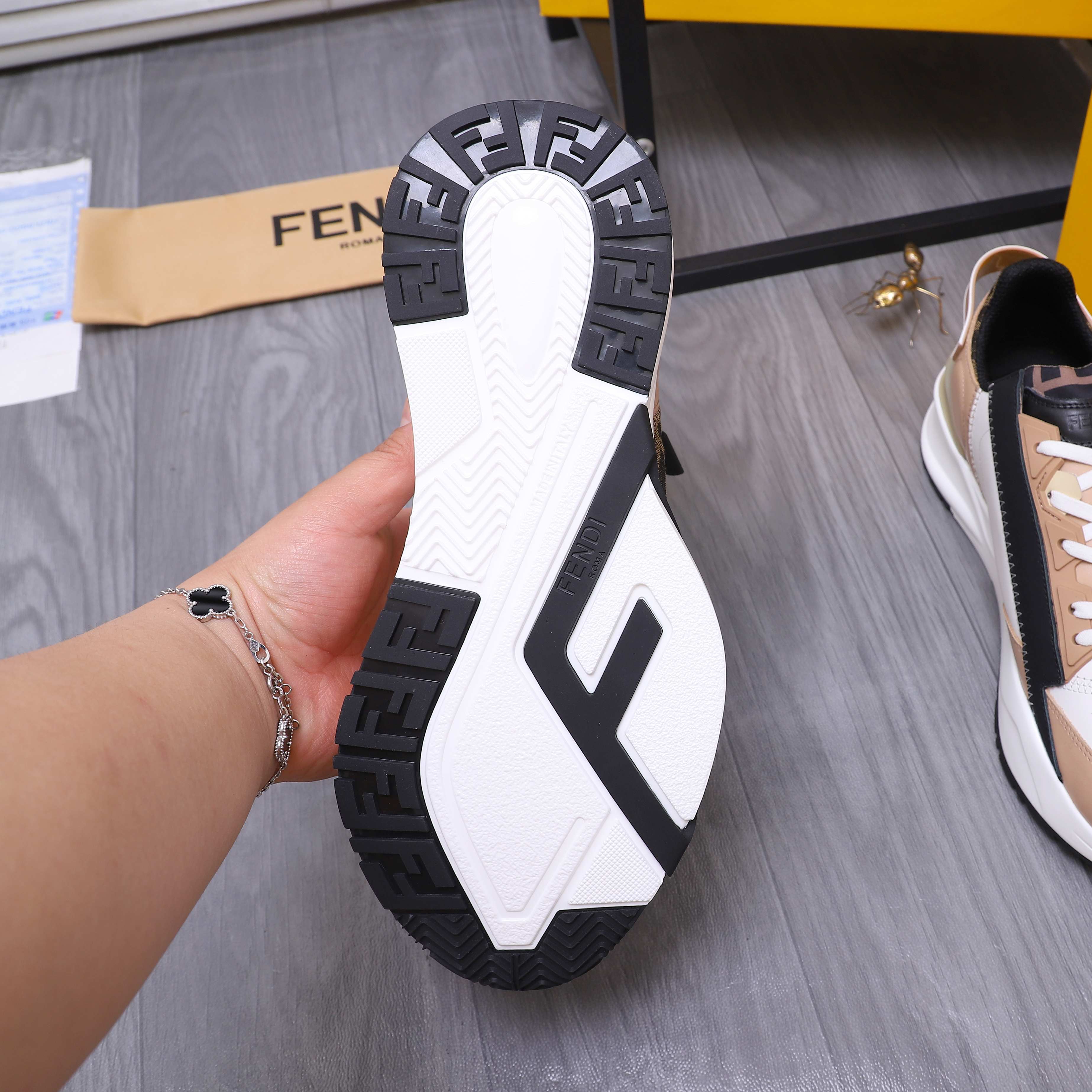 Fendi Men's Snake-Embossed Leather Sneakers - Sizes 38-44 8 a1741950541720 2462