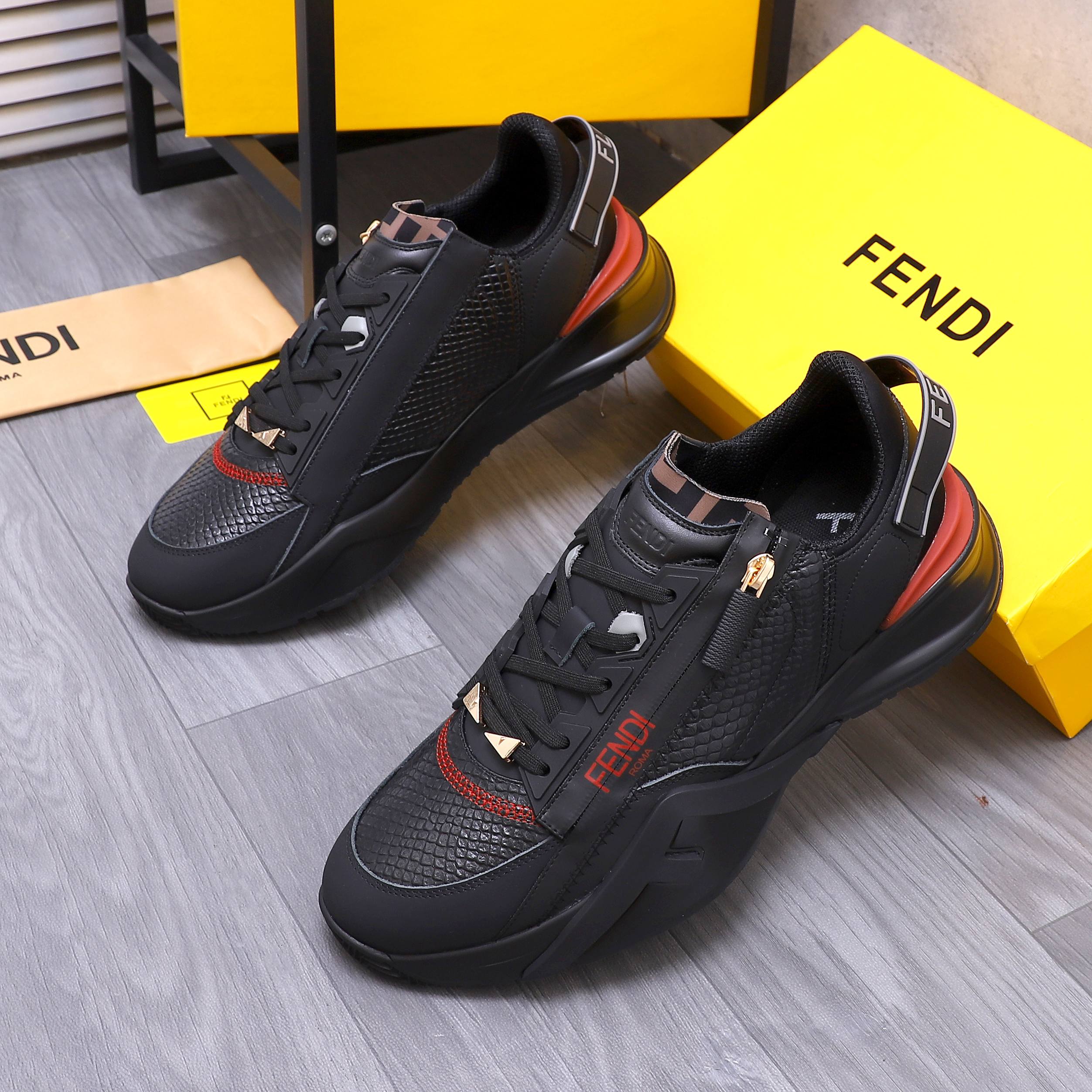 Fendi Men's Snake-Print Leather Sneakers 3 a1741950655444 3831
