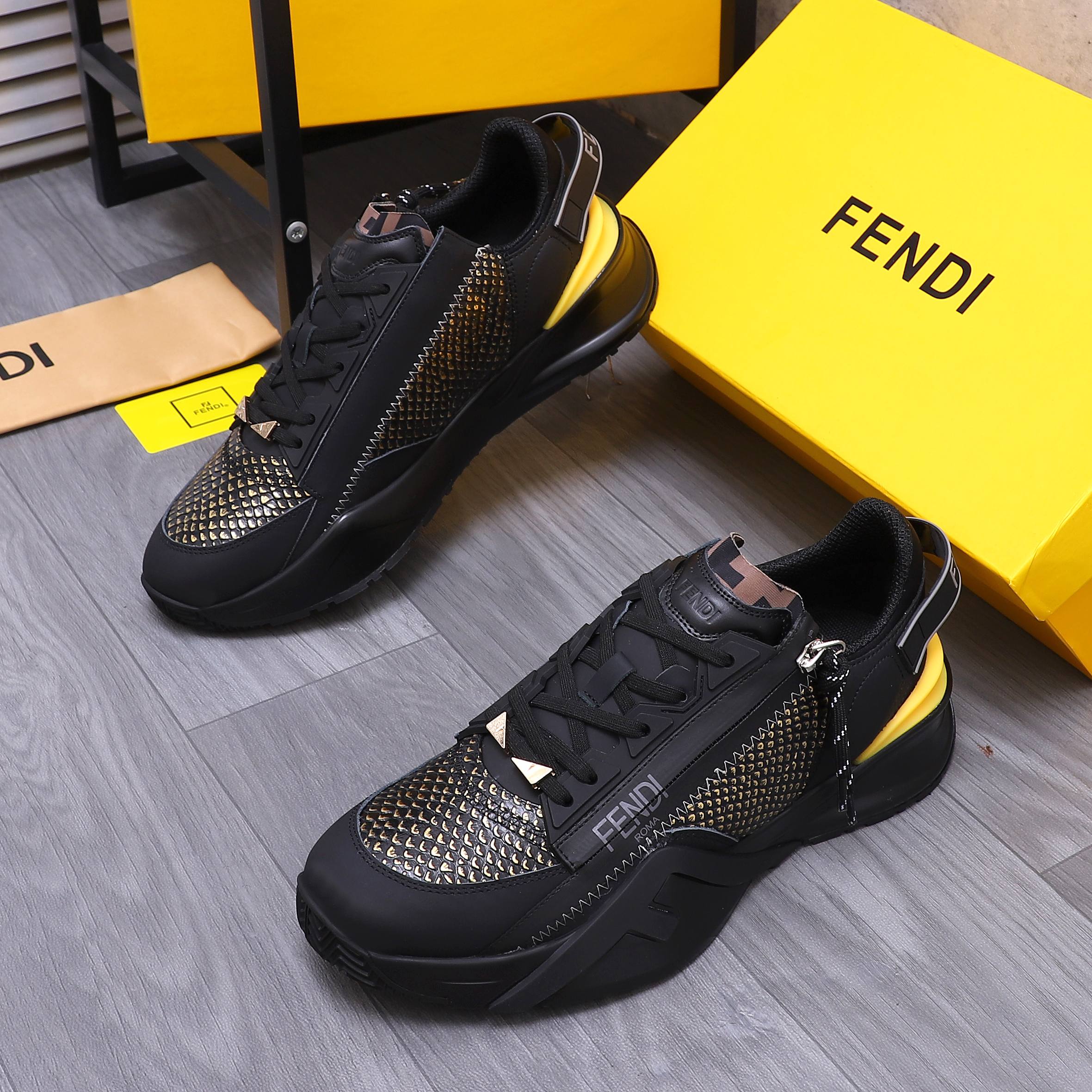 Fendi Men's Snake-Embossed Leather Sneakers - Modern Comfort & Style 4 a1741951096351 7215