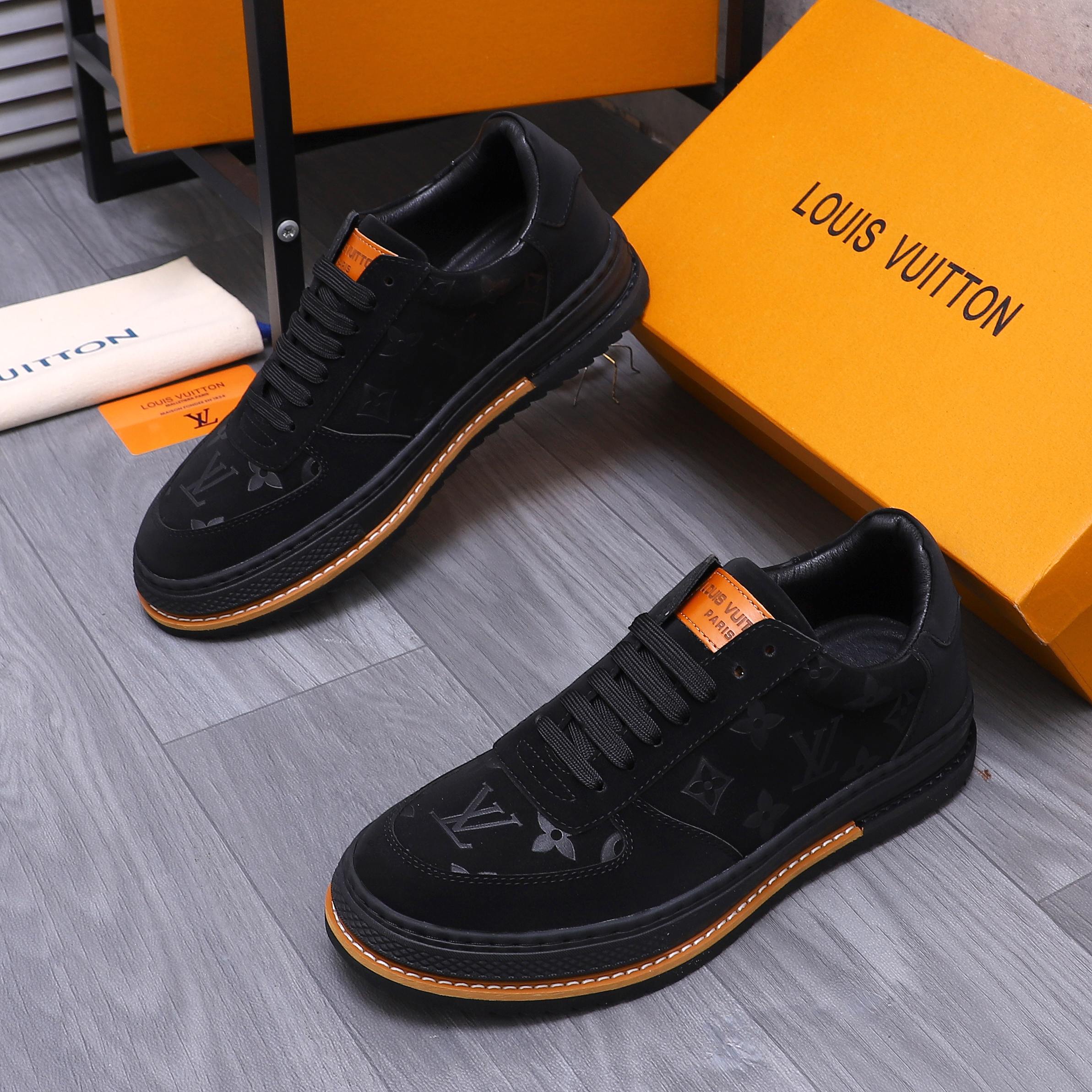Louis Vuitton Men's Casual Sneakers in Leather and Denim - Sizes 38-44 4 a1741951646646 6367