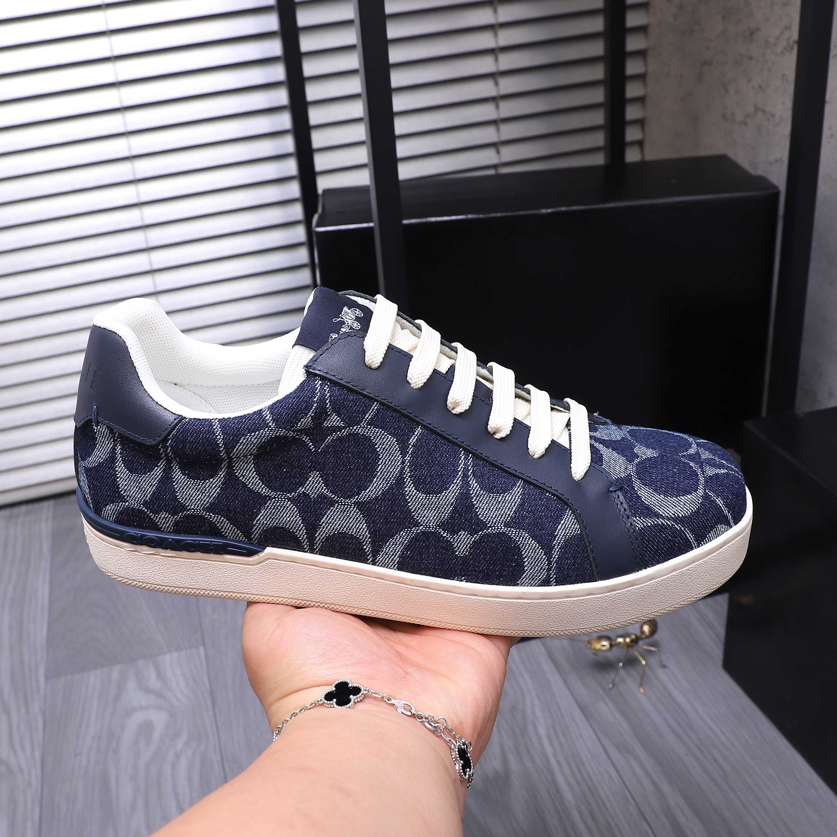 Coach Men's Canvas and Leather Lace-Up Sneakers - Size 38-44 7 a1741954415962 4124