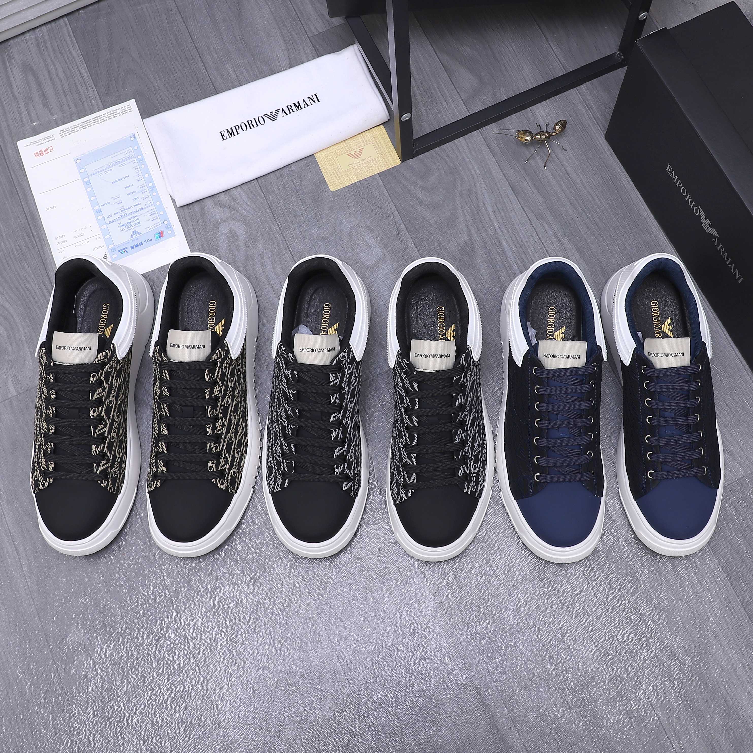 Emporio Armani Men's Leather Sneakers - Stylish & Breathable 2 a1742368798478 4047