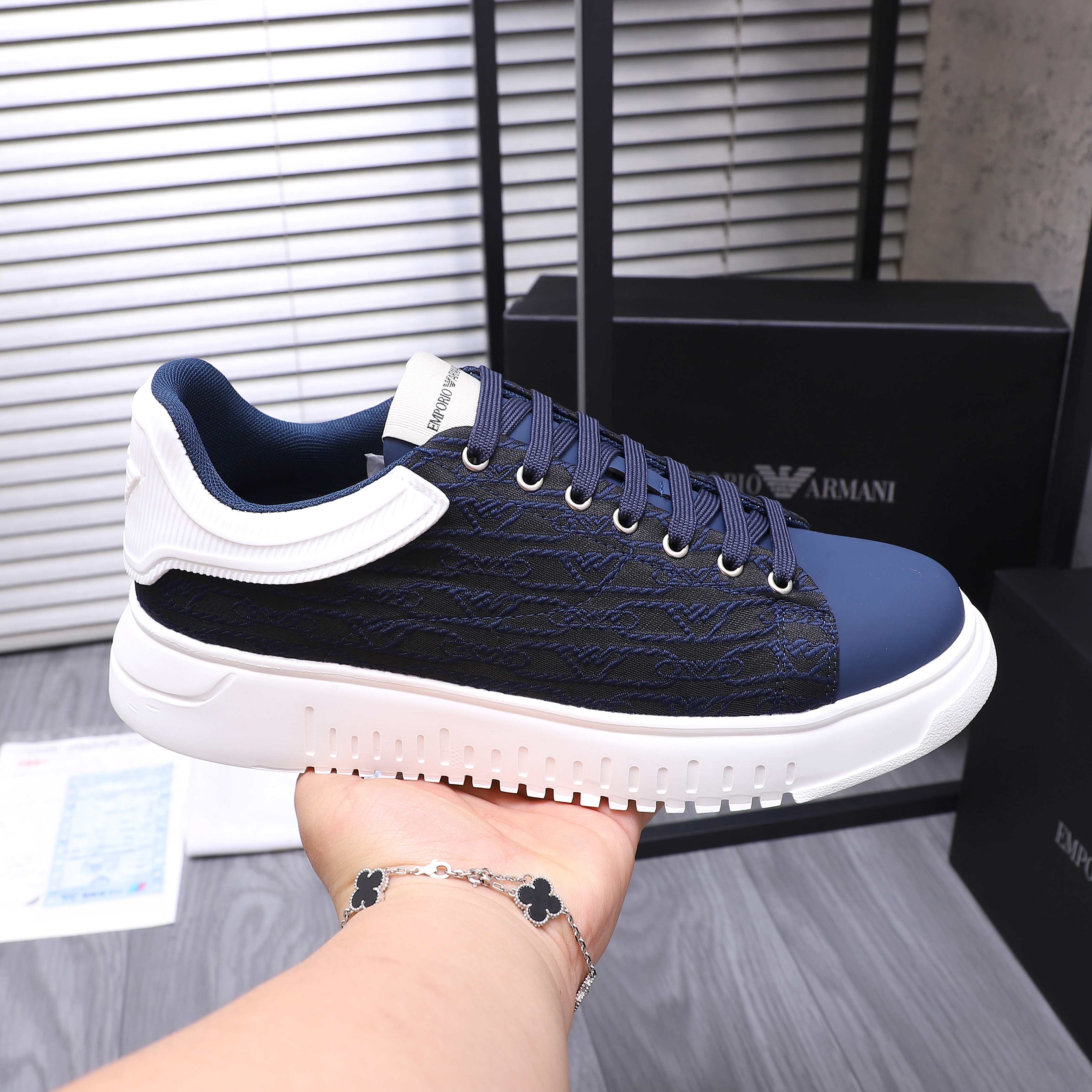 Emporio Armani Men's Leather Sneakers - Stylish & Breathable 7 a1742369046896 7277