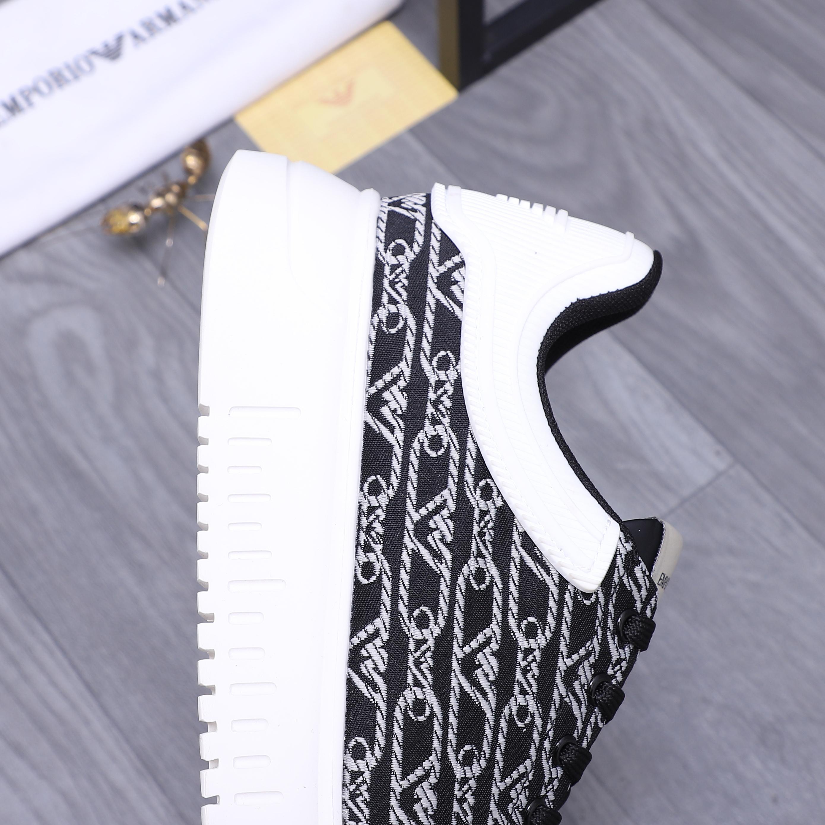 Emporio Armani Men's Leather Sneakers Breathable Lace-Up Casual Shoes 10 a1742369107132 1706