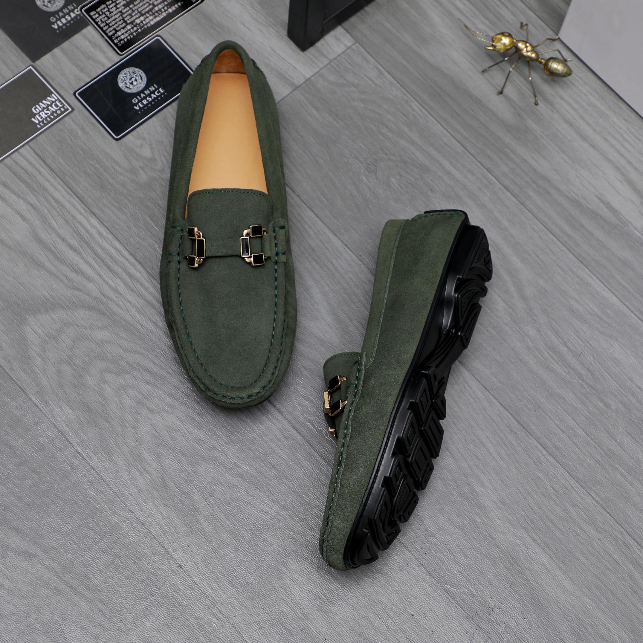 Versace Men's Suede Loafers Slip-on Casual Shoes, Size 38-44 5 a1742451374902 1267