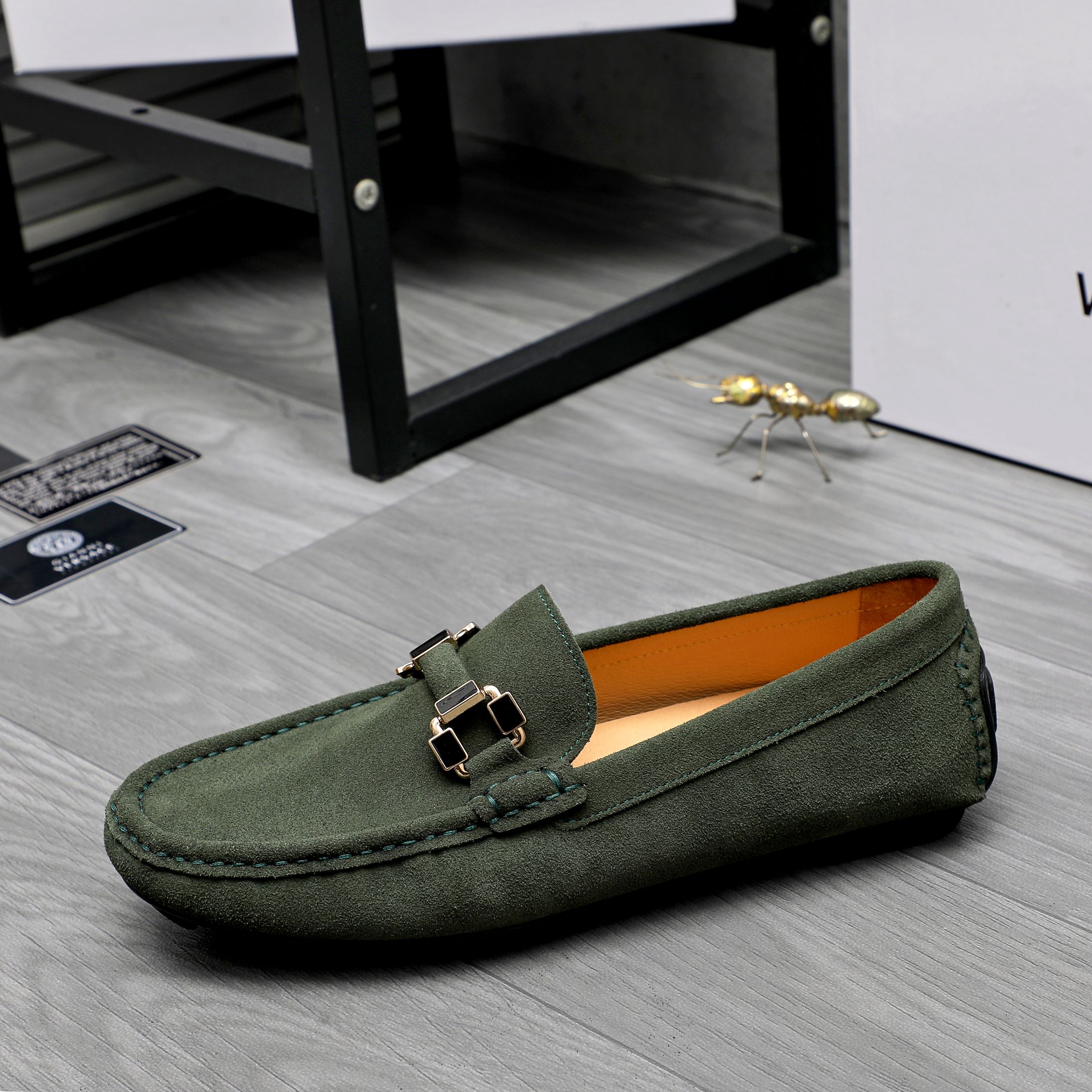Versace Men's Suede Loafers Slip-on Casual Shoes, Size 38-44 7 a1742451375001 1523