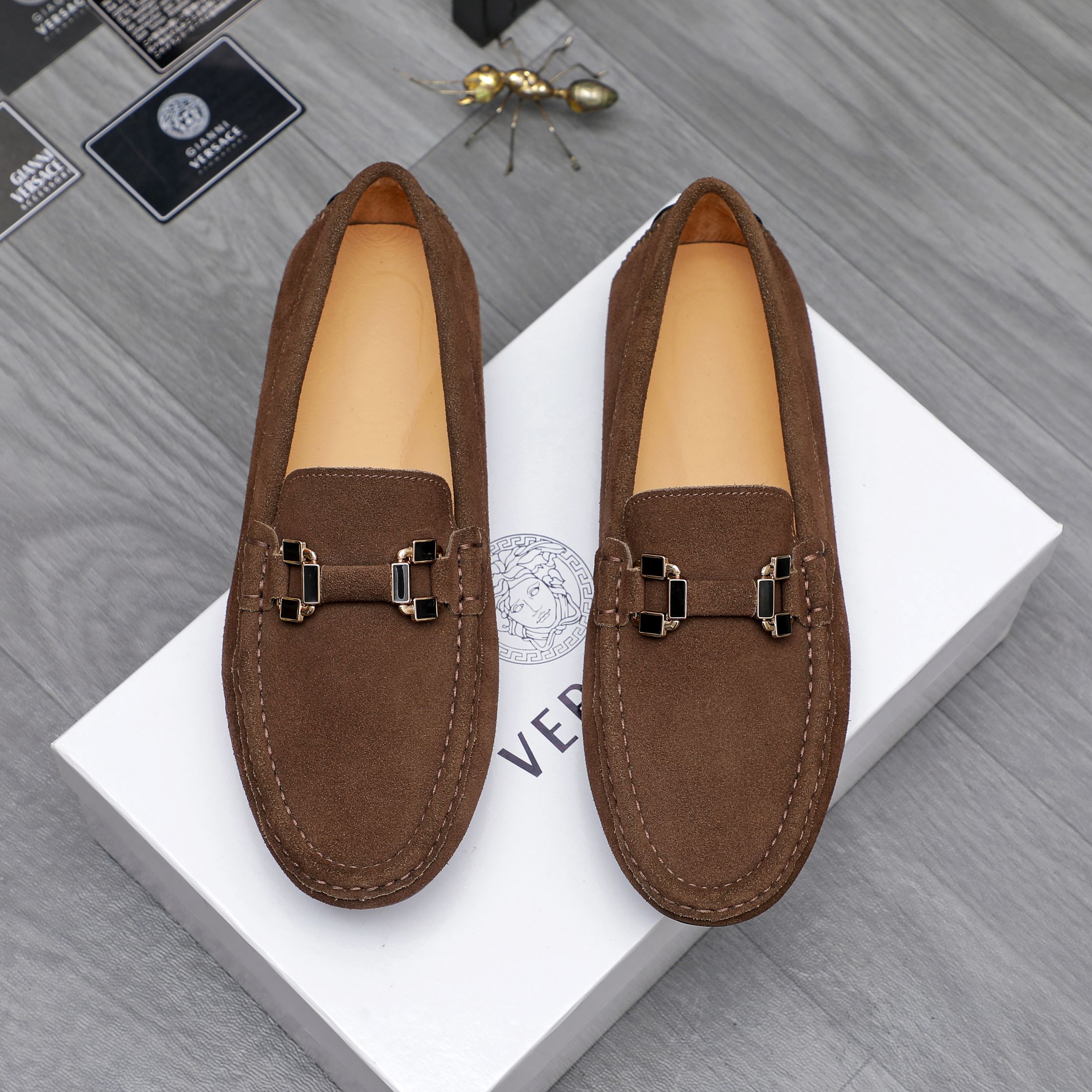 Versace Men's Suede Loafers Slip-on Casual Shoes Size 38-44 3 a1742451718835 5762