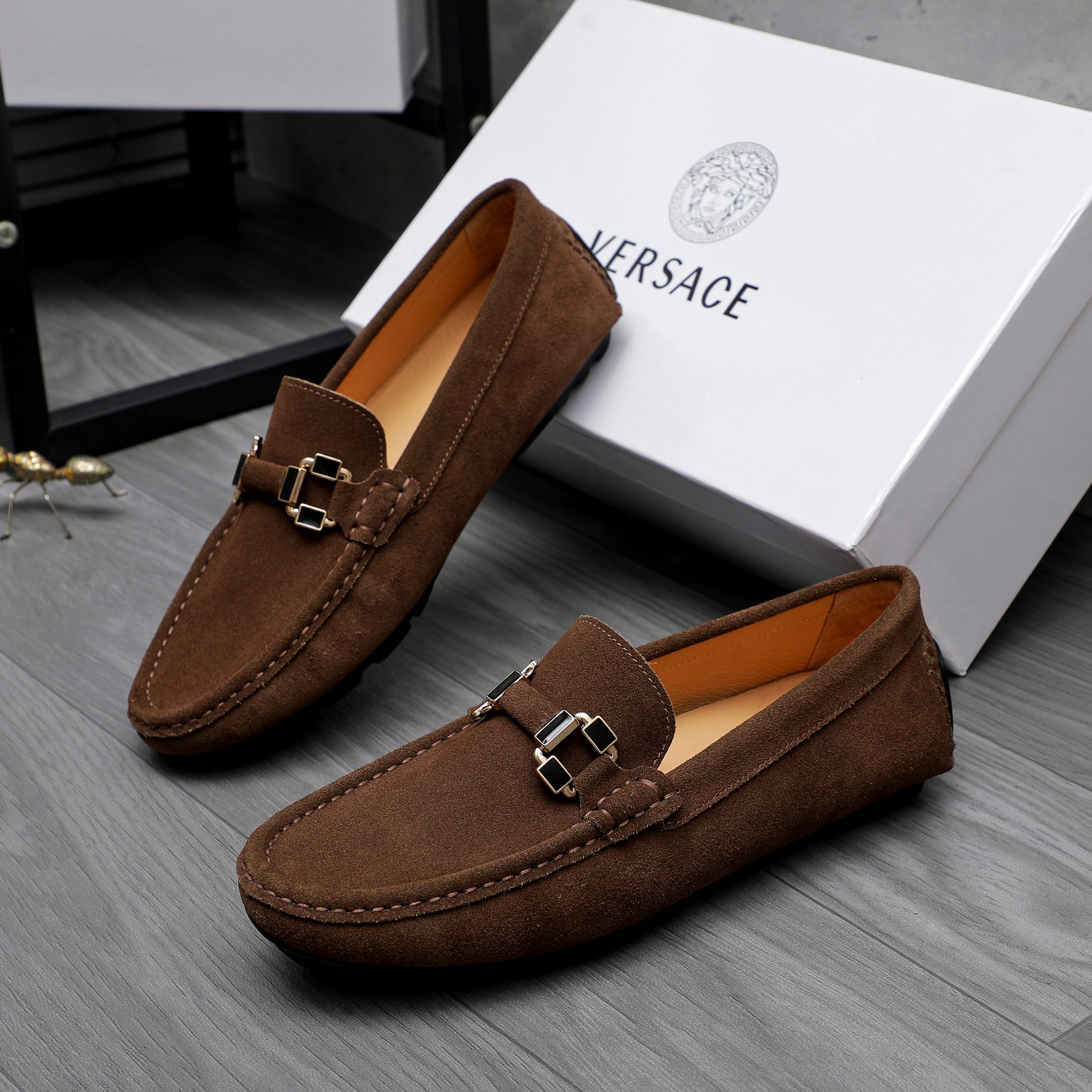 Versace Men's Suede Loafers Slip-on Casual Shoes Size 38-44 4 a1742451719088 3308