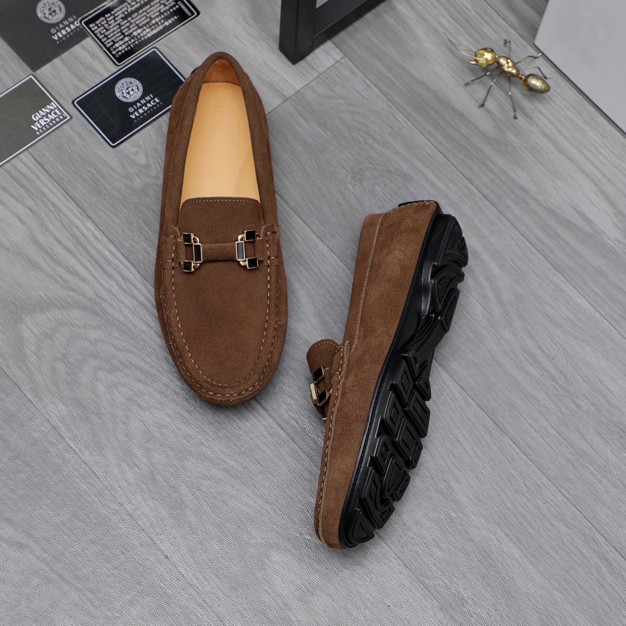 Versace Men's Suede Loafers Slip-on Casual Shoes Size 38-44 5 a1742451719113 5277