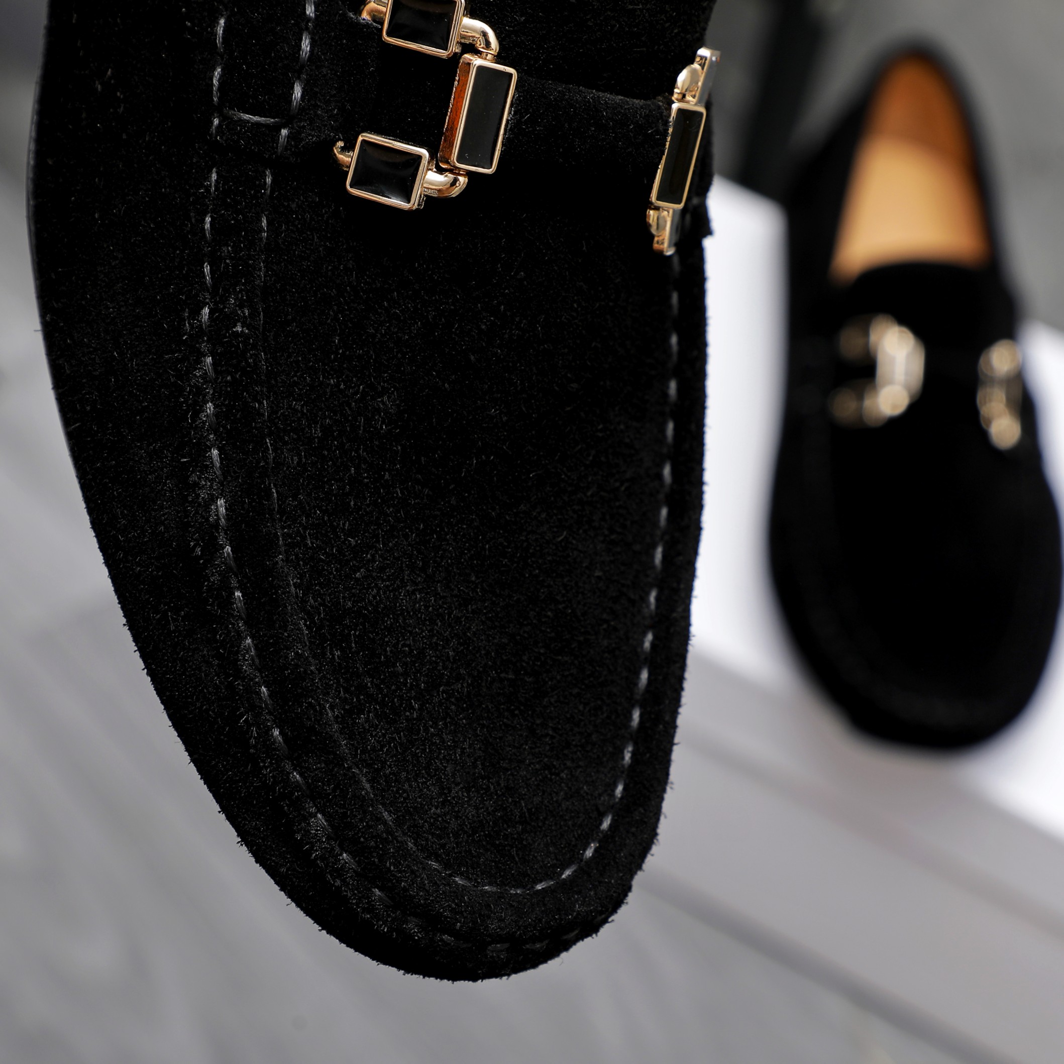 Versace Men's Suede Leather Slip-On Loafers - Sizes 38-44 10 a1742452047322 0527