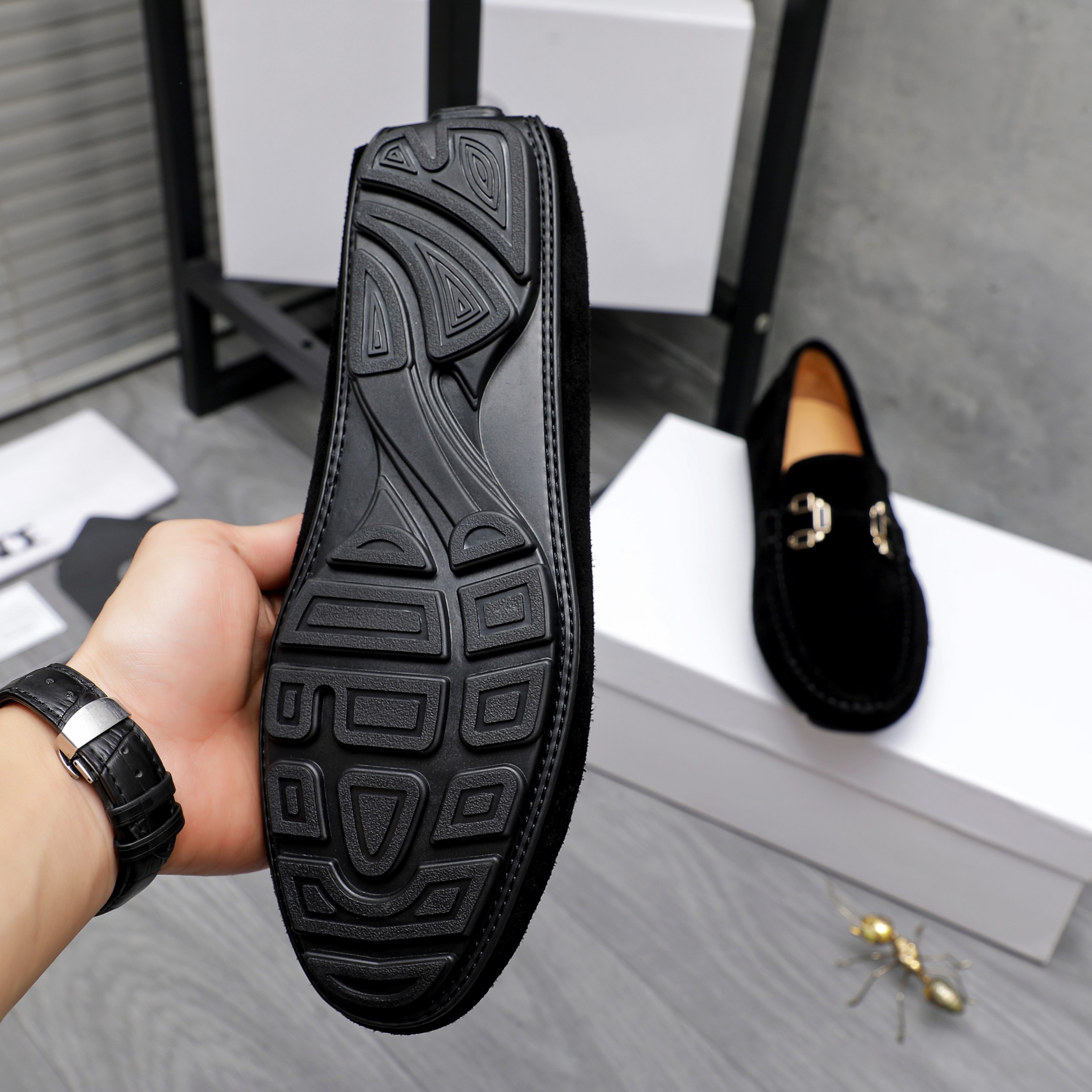 Versace Men's Suede Leather Slip-On Loafers - Sizes 38-44 9 a1742452049258 2253