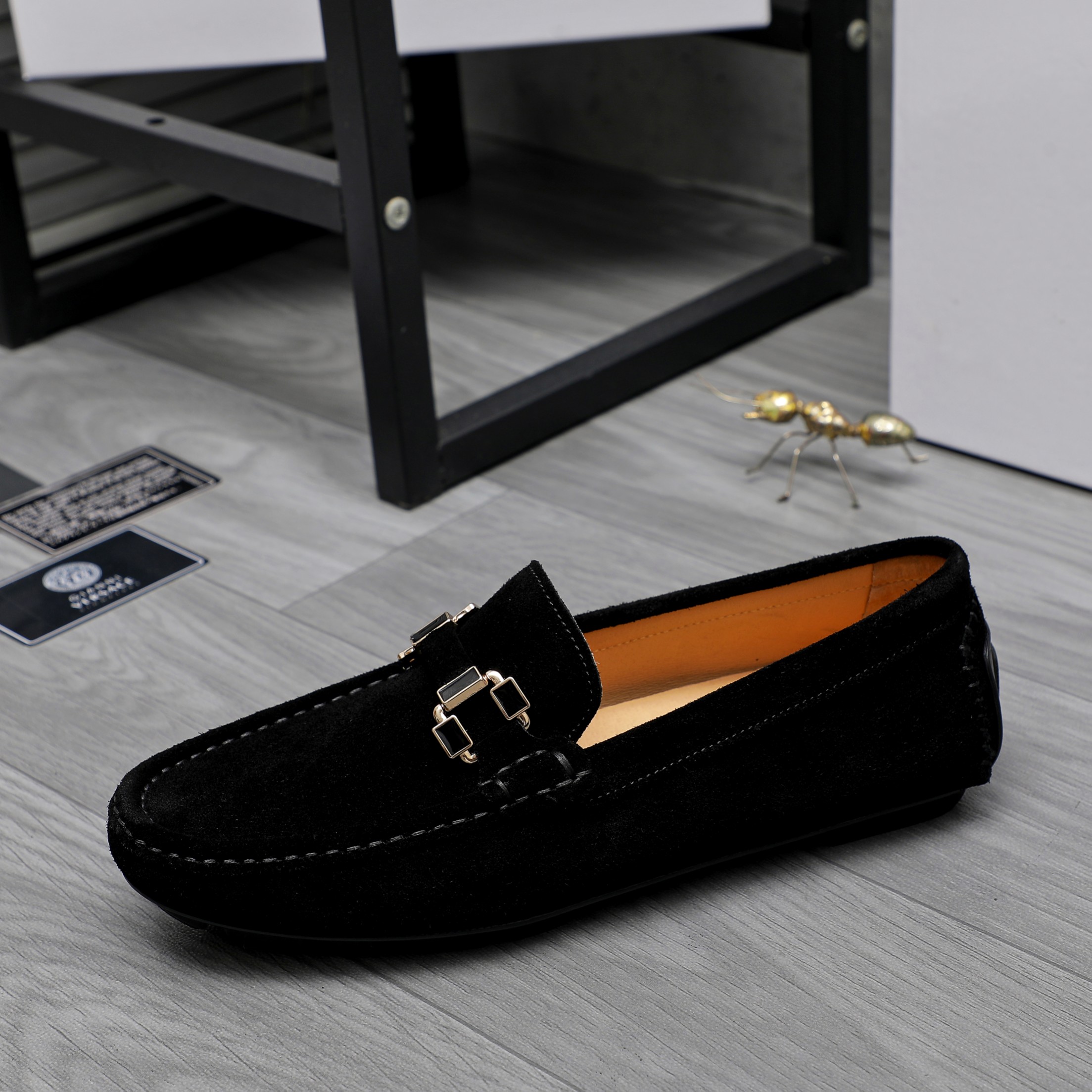 Versace Men's Suede Leather Slip-On Loafers - Sizes 38-44 7 a1742452049284 5744