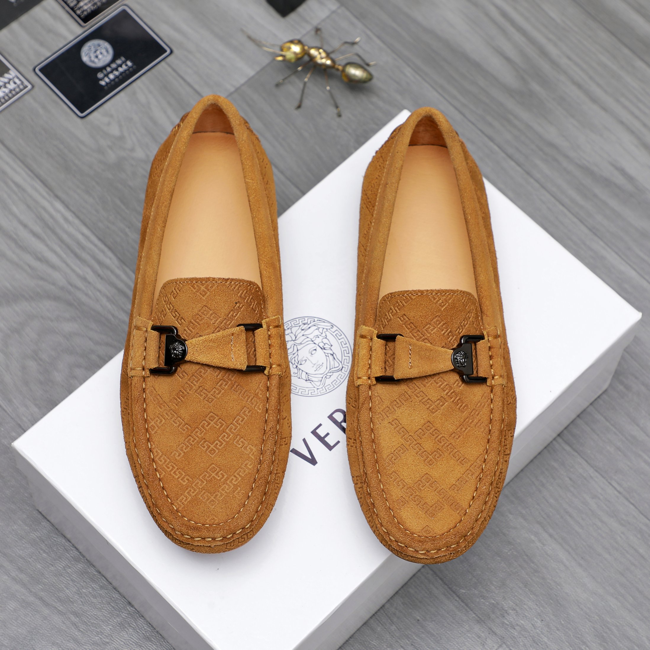 Versace Men's Suede Loafers: Stylish Slip-Ons in Multiple Colors 3 a1742452581874 5382