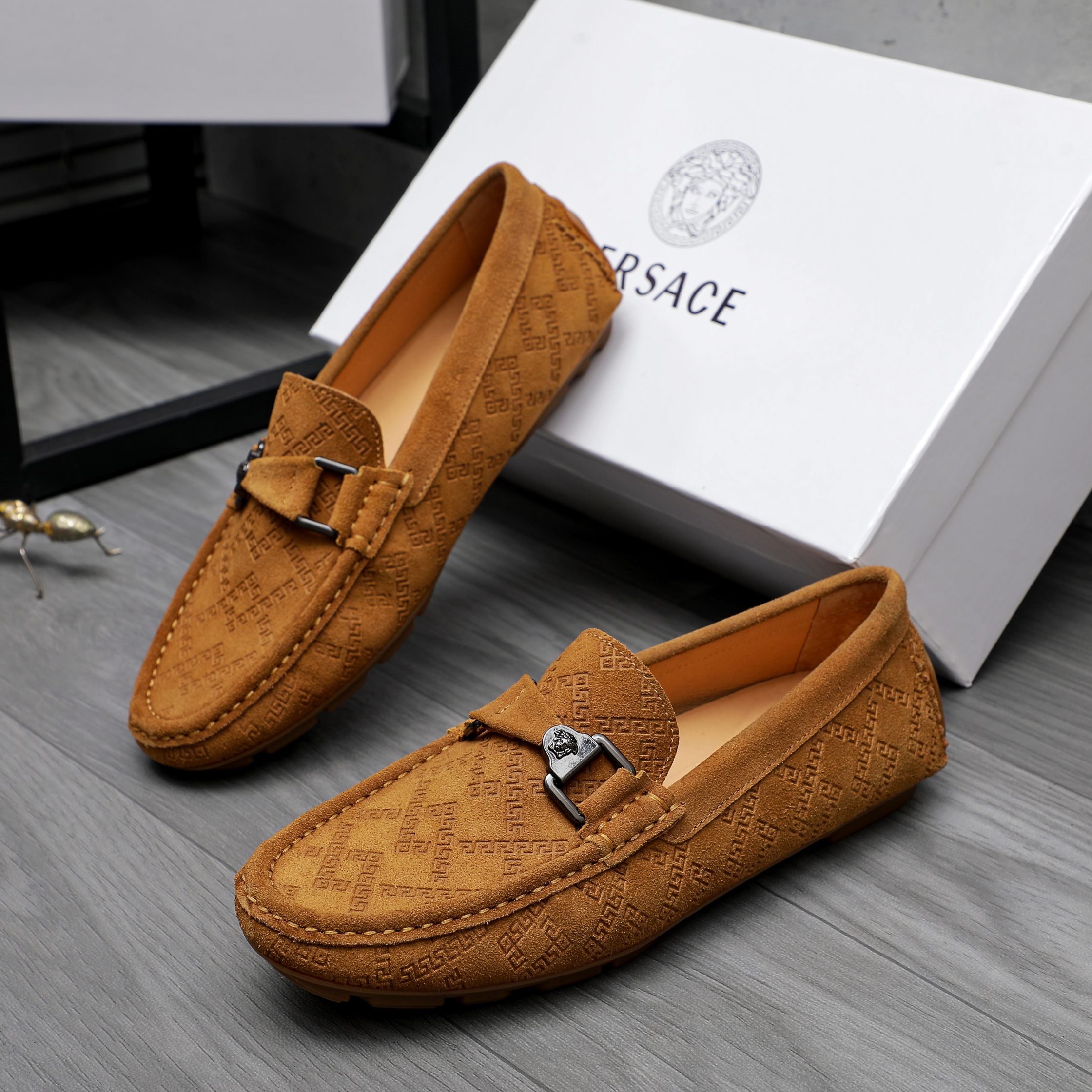 Versace Men's Suede Loafers: Stylish Slip-Ons in Multiple Colors 4 a1742452581987 7715