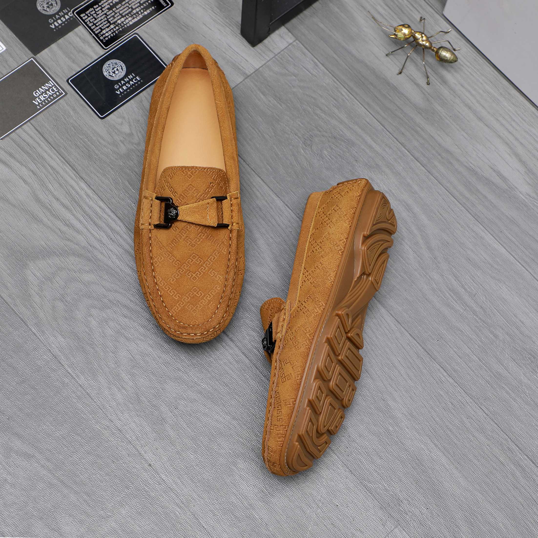 Versace Men's Suede Loafers: Stylish Slip-Ons in Multiple Colors 5 a1742452582733 0048