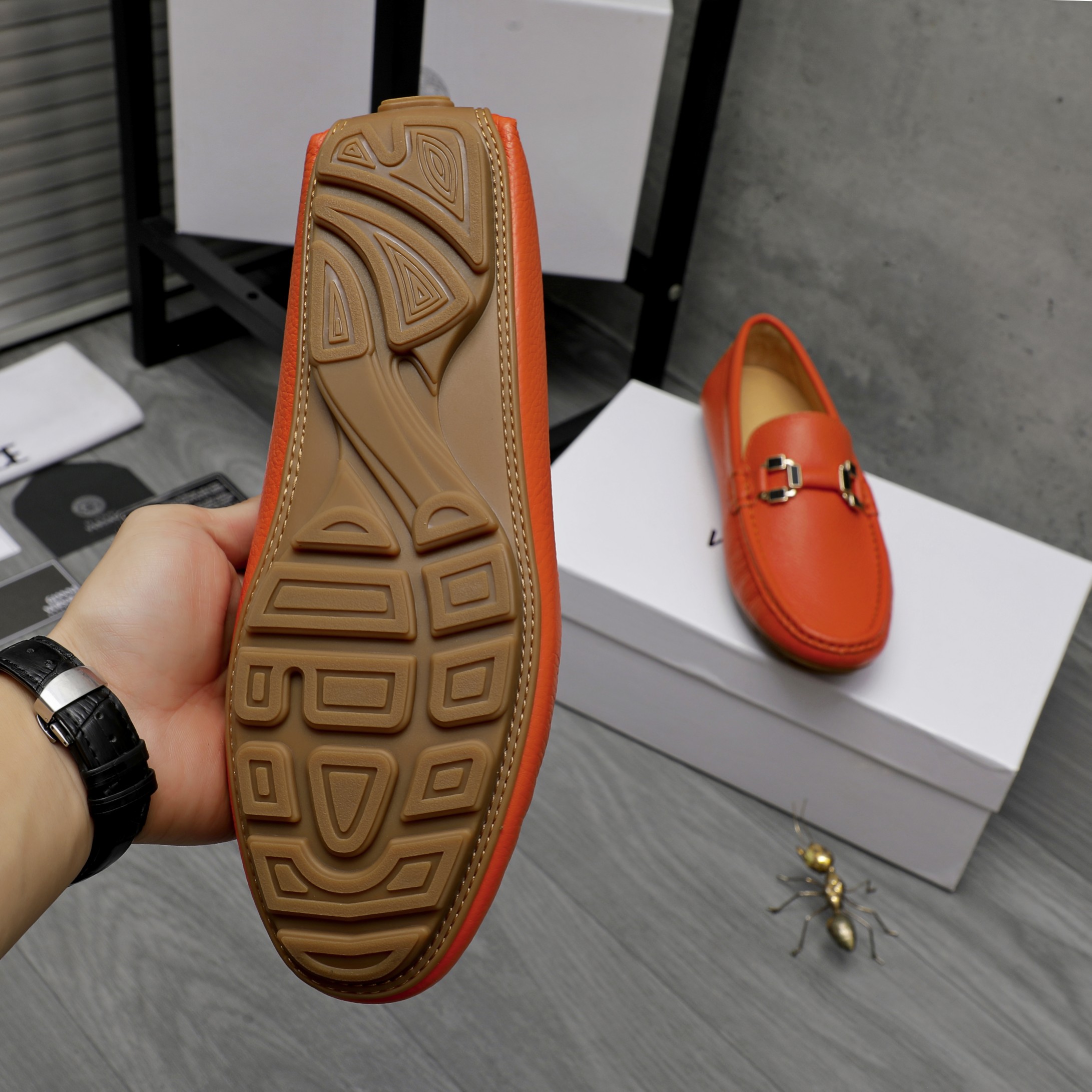 Versace Men's Leather Loafers Slip-on Casual Shoes 9 a1742453126007 7610